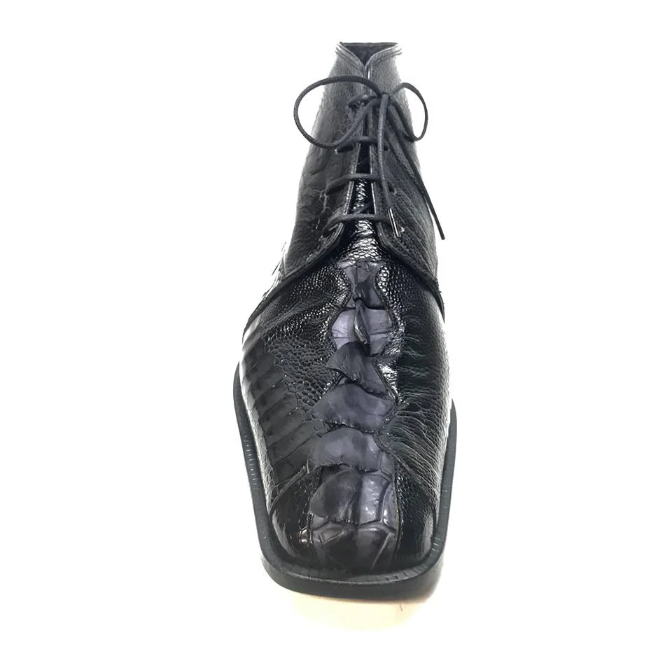 Mauri 4409 Black Hornback/Ostrich Leg Dress Boots - Image 3