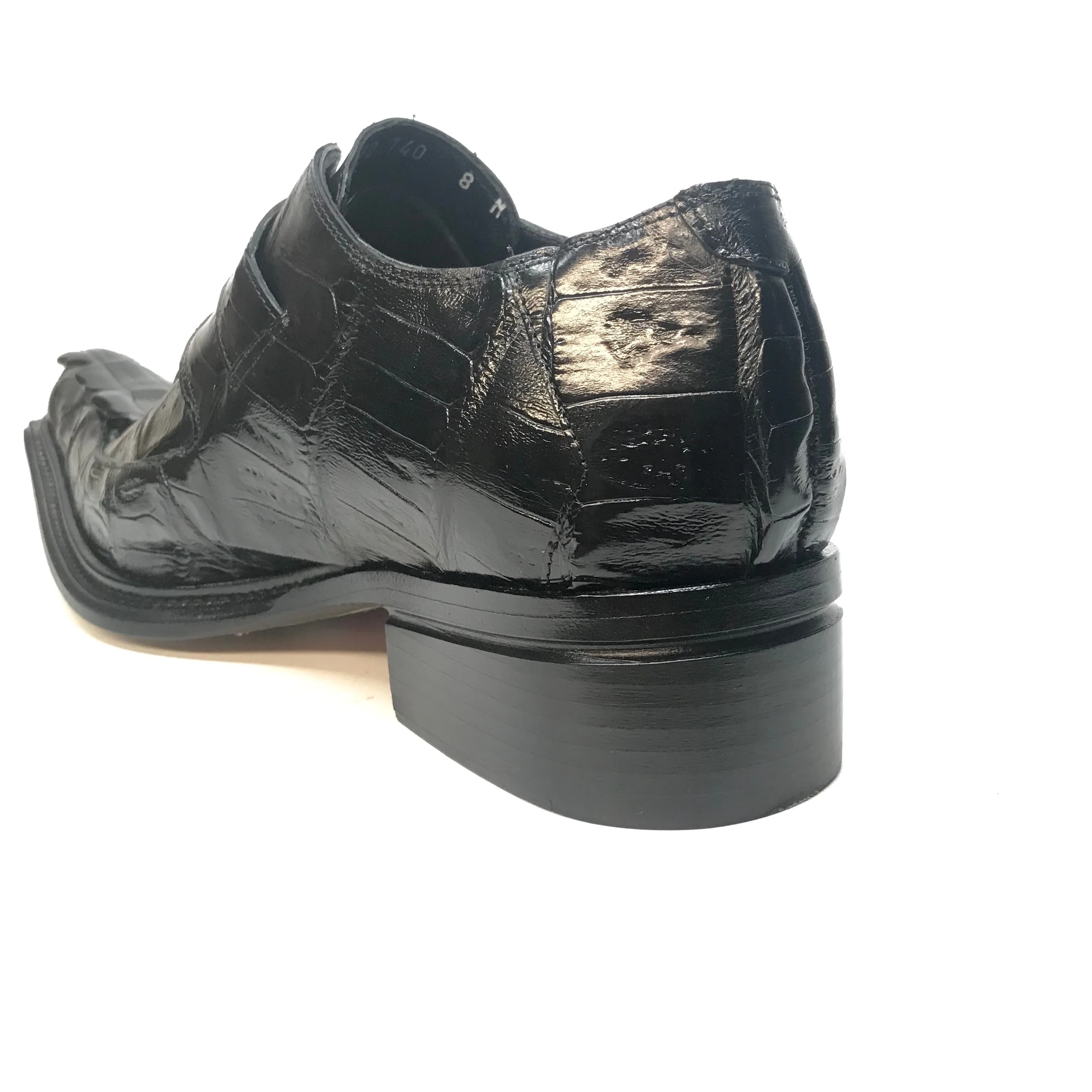 Mauri 44192 Black Piermarini Crocodile & Hornback Monk Strap - Image 5
