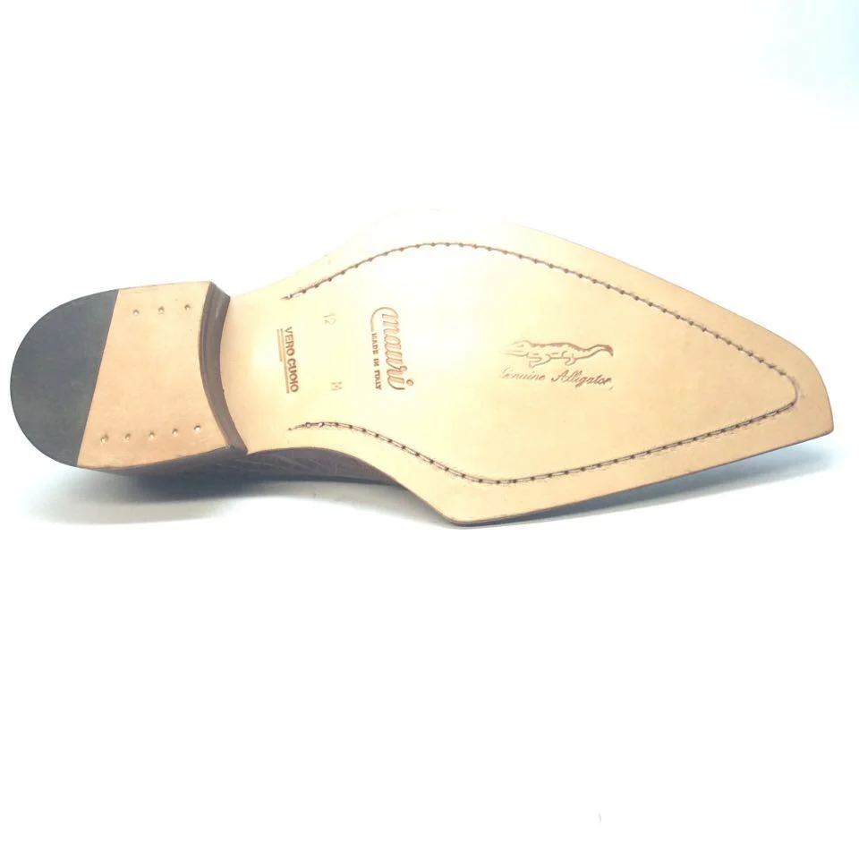 Mauri 44255 "Garda" All Over Ostrich Leg/Alligator Dress Shoe - Image 6