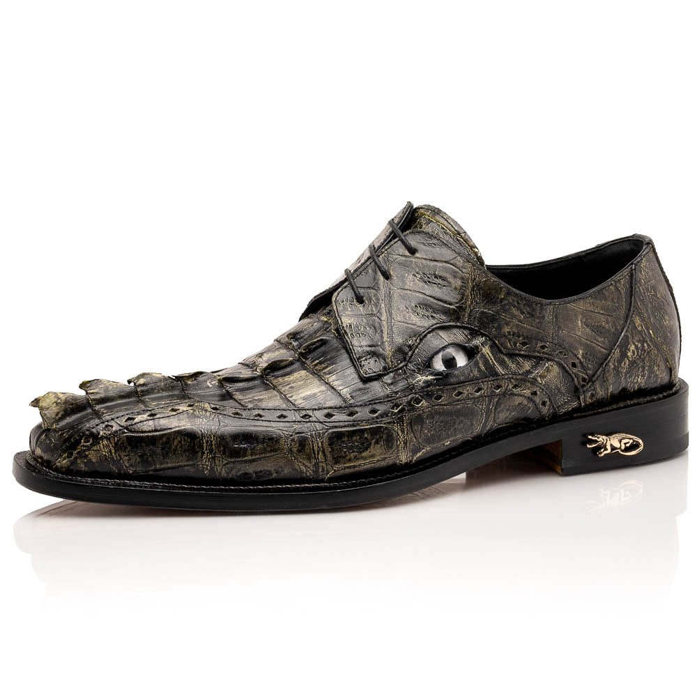 Mauri 4717/3 Forest Green Baby Croc / Hornback Dress Shoes