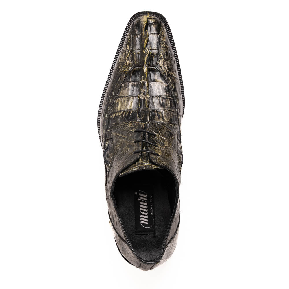 Mauri 4717/3 Forest Green Baby Croc / Hornback Dress Shoes - Image 3
