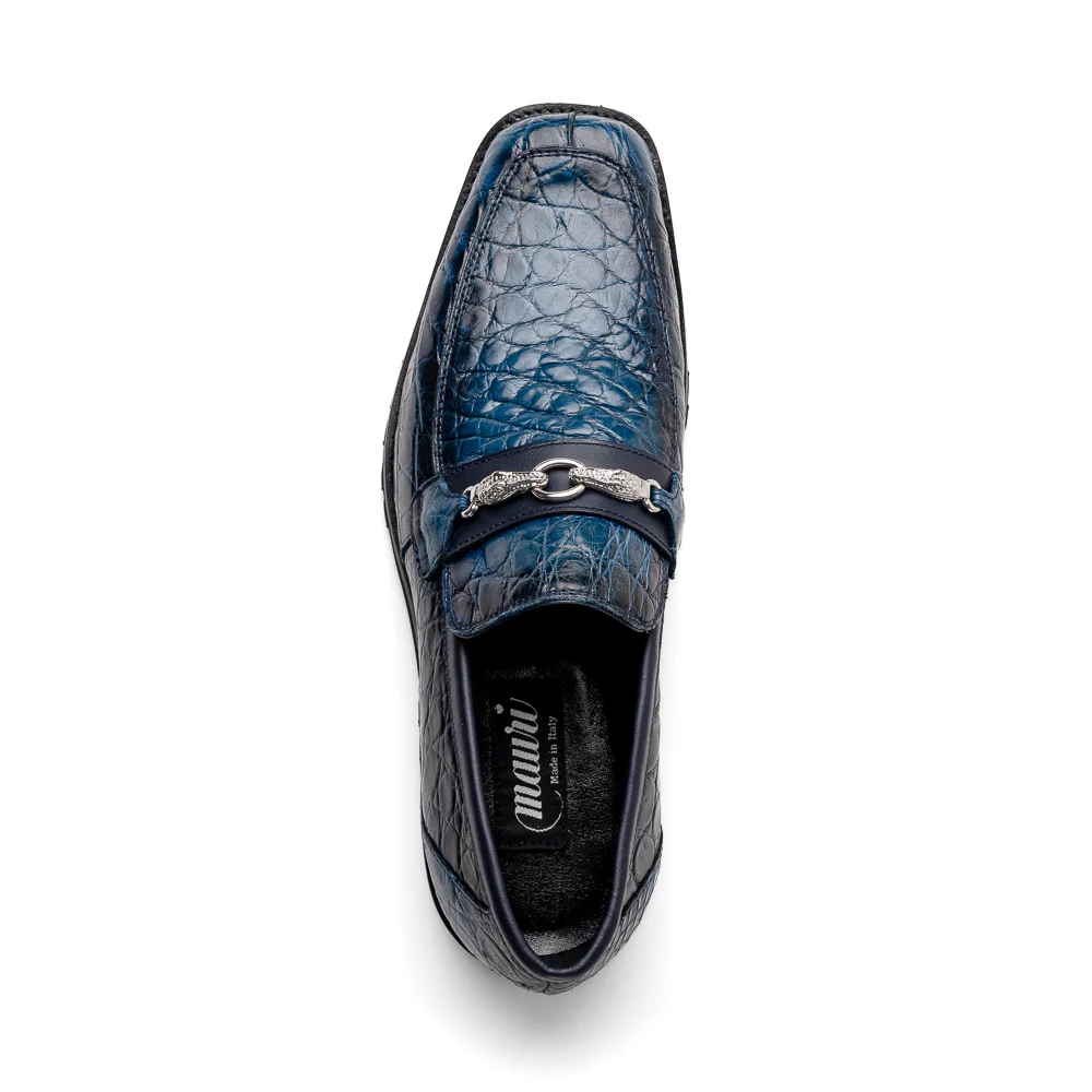 Mauri 4894/7 Debonair Alligator/ Nappa Loafers Blue Dirty/ Wonder Blue - Image 3
