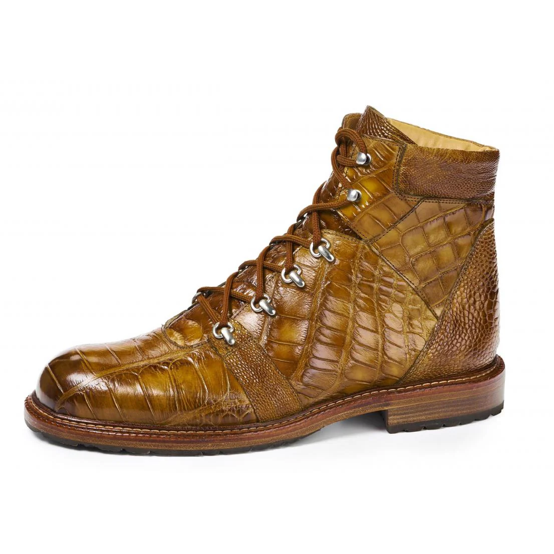 Mauri 4929 Cognac Path Finder Alligator/Ostrich Leg Boots - Image 3