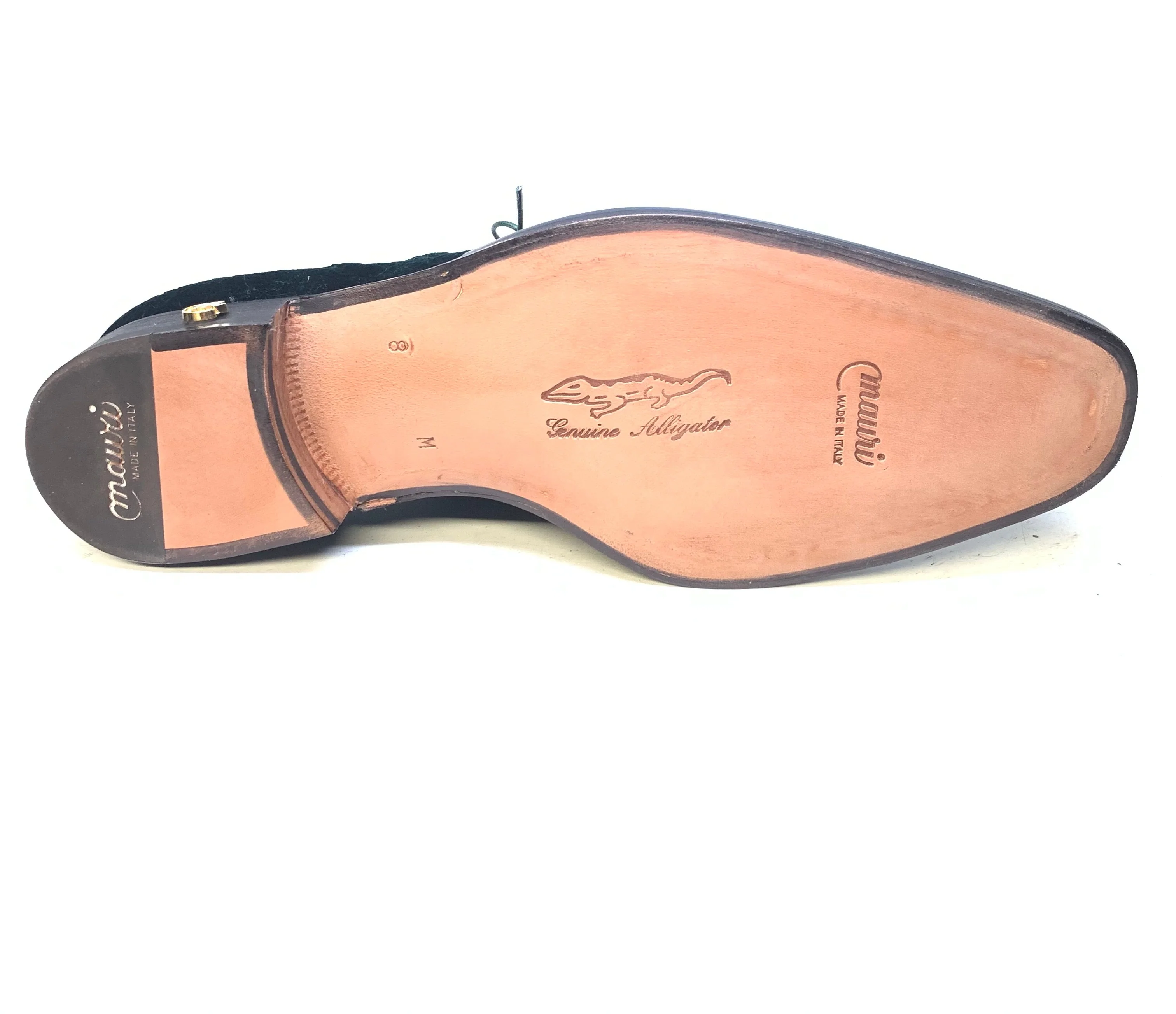 Mauri 4948 Lenox Body Alligator/ Velvet Embossed, Hunter Green - Image 9