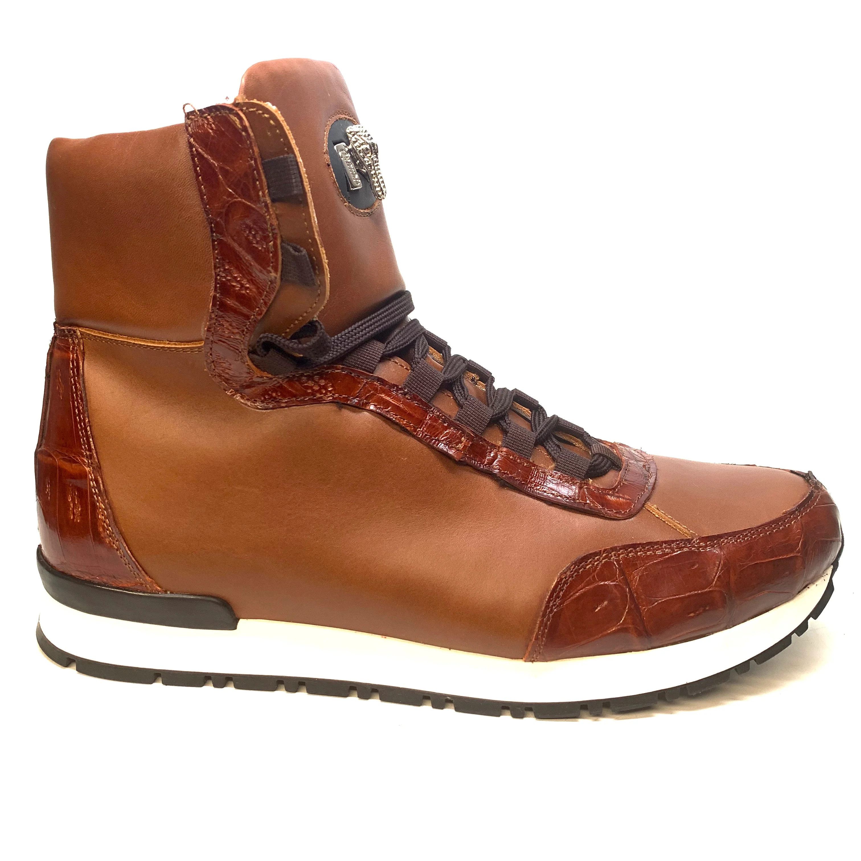 Mauri 54352 Crocodile Lambskin Hightop Sneakers - Image 3