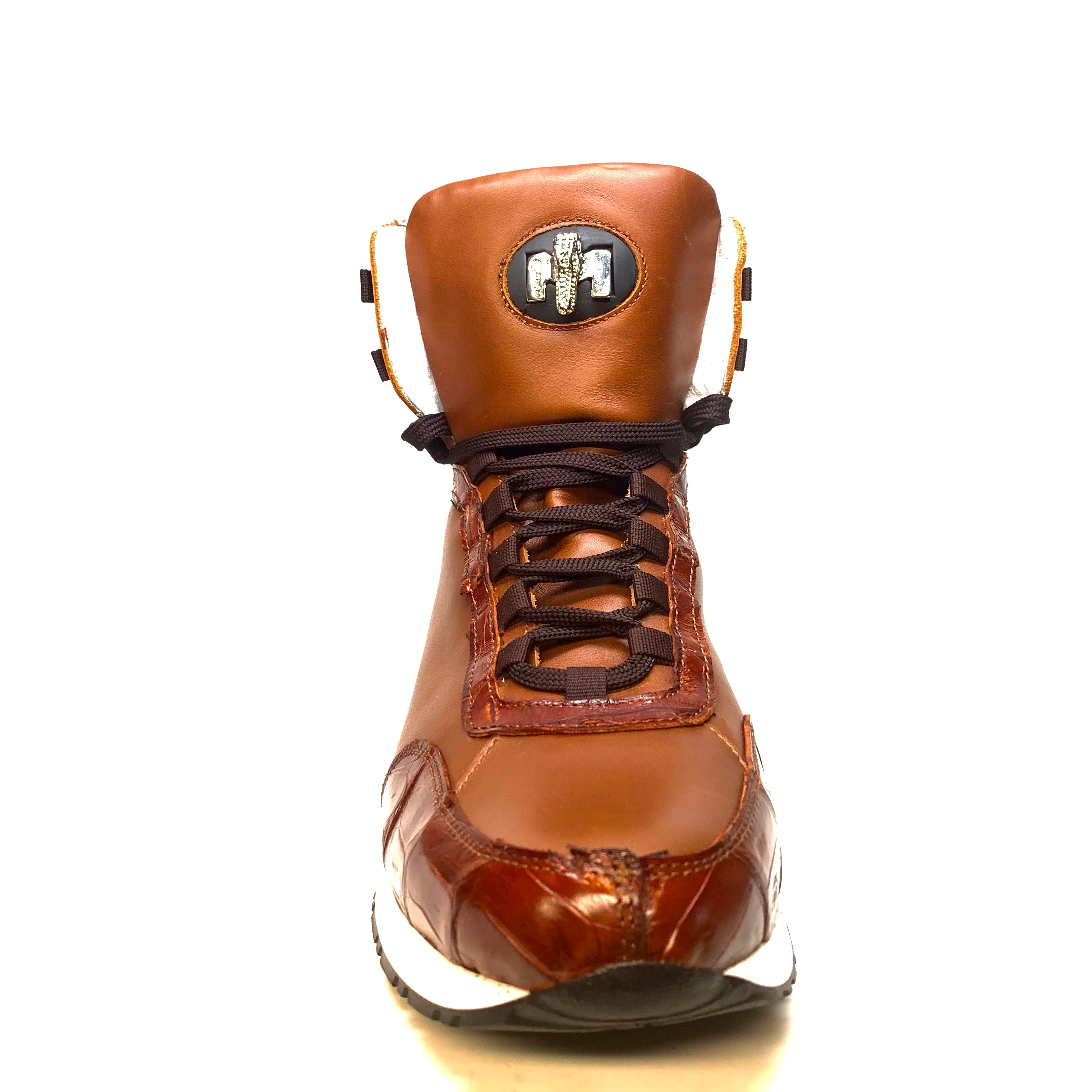 Mauri 54352 Crocodile Lambskin Hightop Sneakers - Image 5
