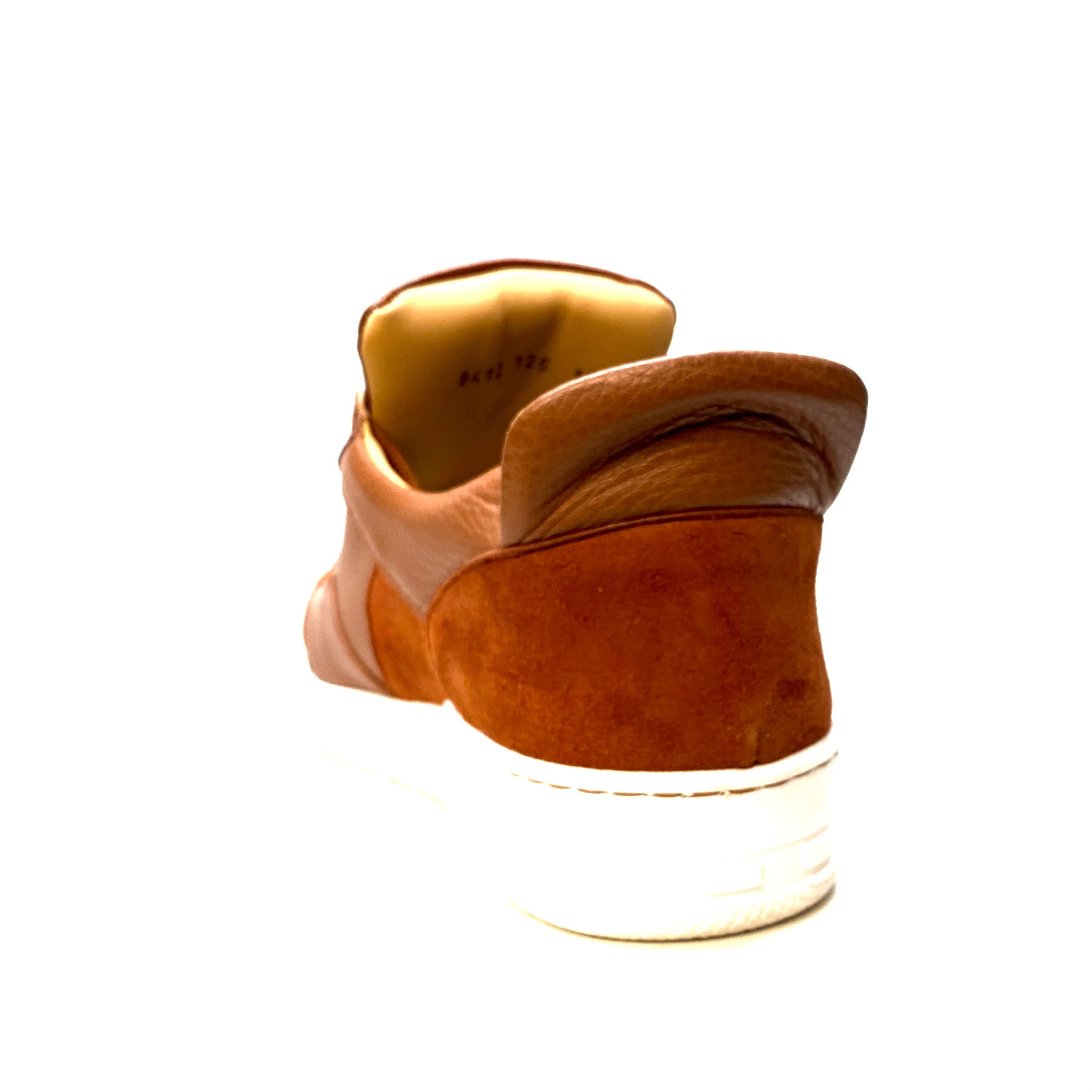 Mauri '8412' Two Tone Brown Alligator/Suede/Patent Leather Low Top Sneakers - Image 8