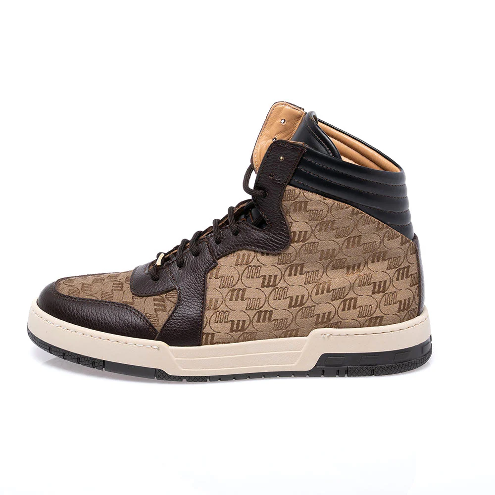 Mauri 8466 Sport Rust / Beige Double M Fabric / Nappa Leather Sneakers - Image 2