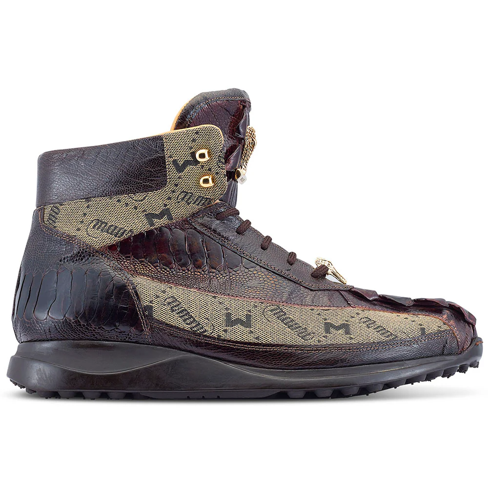 Mauri 8484 Ostrich Leg / Fabric High-top Sp Rust / Taupe - Image 2