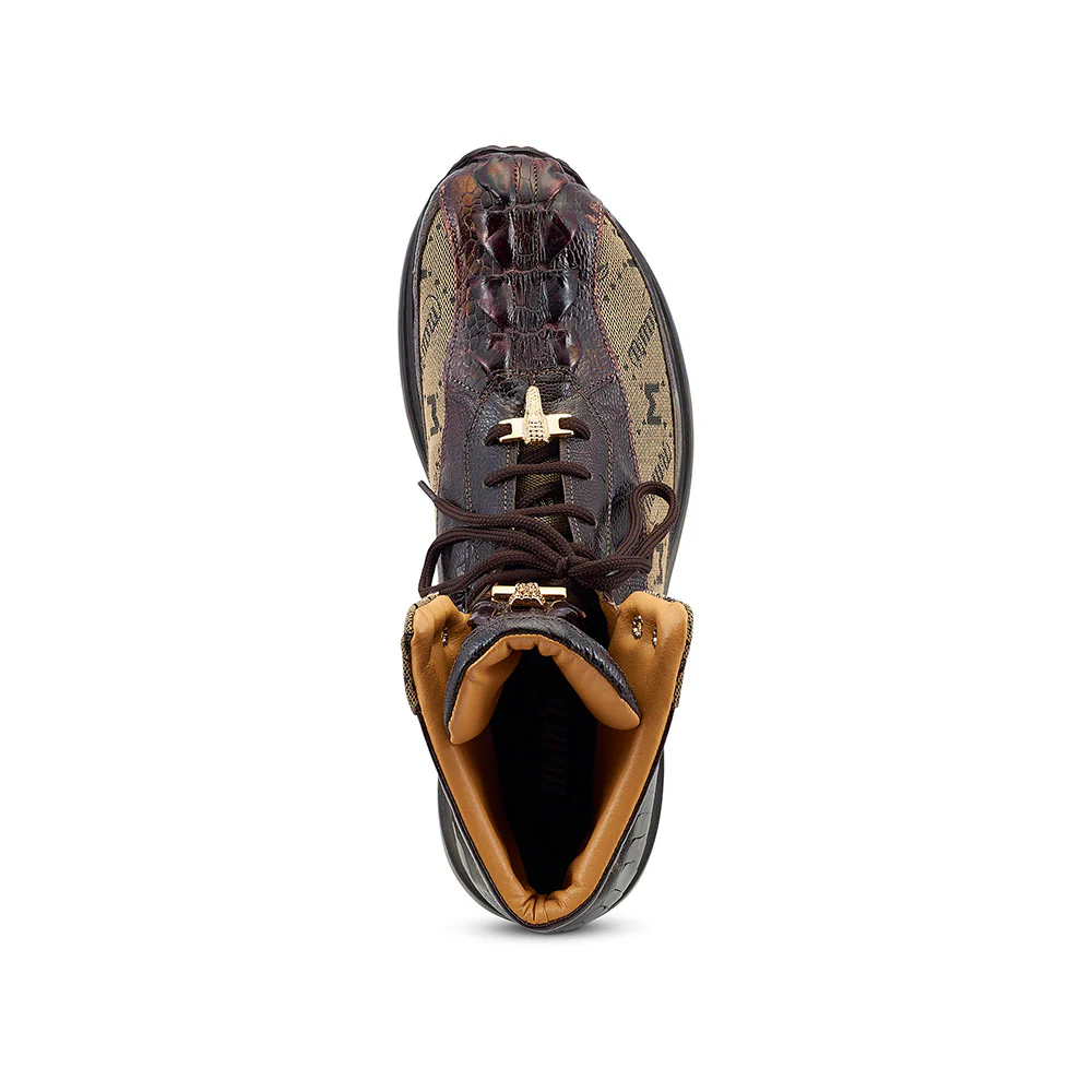 Mauri 8484 Ostrich Leg / Fabric High-top Sp Rust / Taupe - Image 3