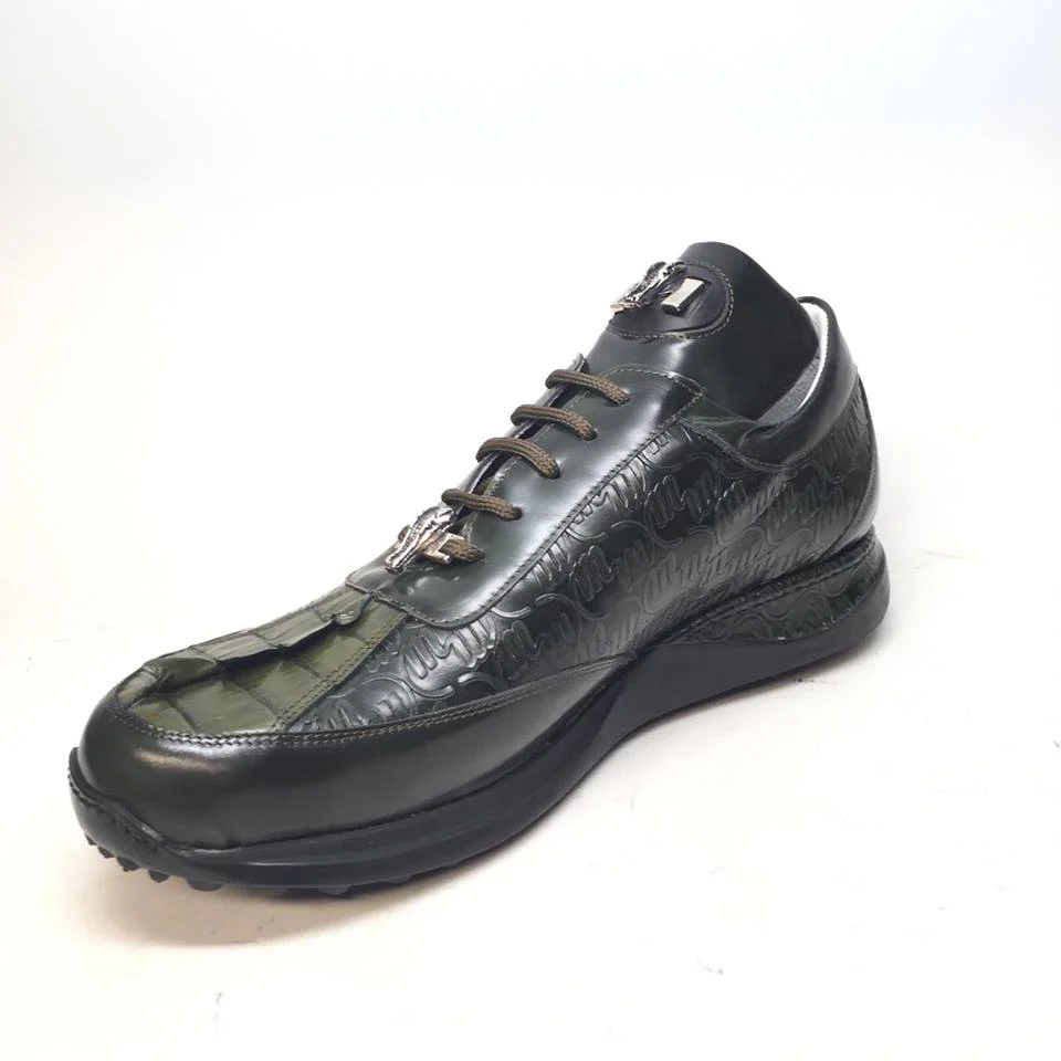 Mauri 8514 Crocodile Tail/Calf Lace Up Sneakers - Image 11