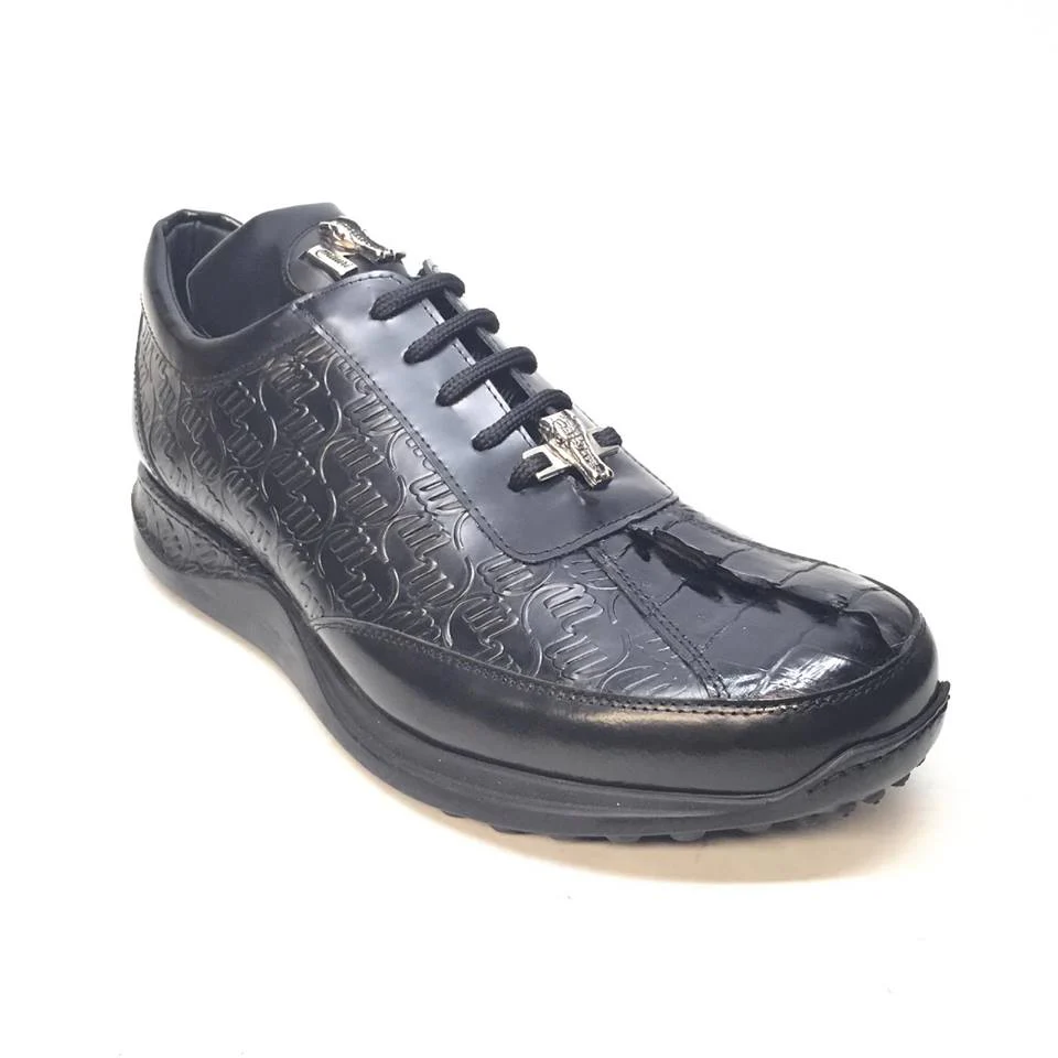 Mauri 8514 Crocodile Tail/Calf Lace Up Sneakers - Image 2