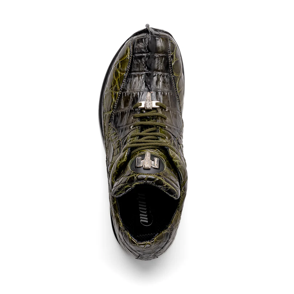 Mauri 8596/3 Hazard Hornback/ Alligator Sneakers Money Green/ Dirty Black - Image 3