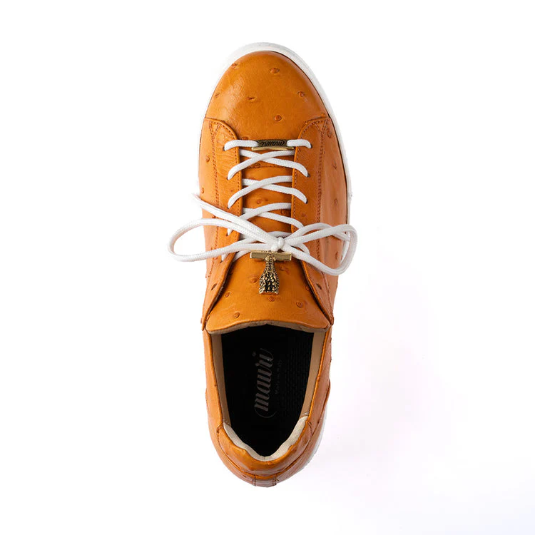Mauri 8825/2 Fattori Tangerine Ostrich Sneakers - Image 3
