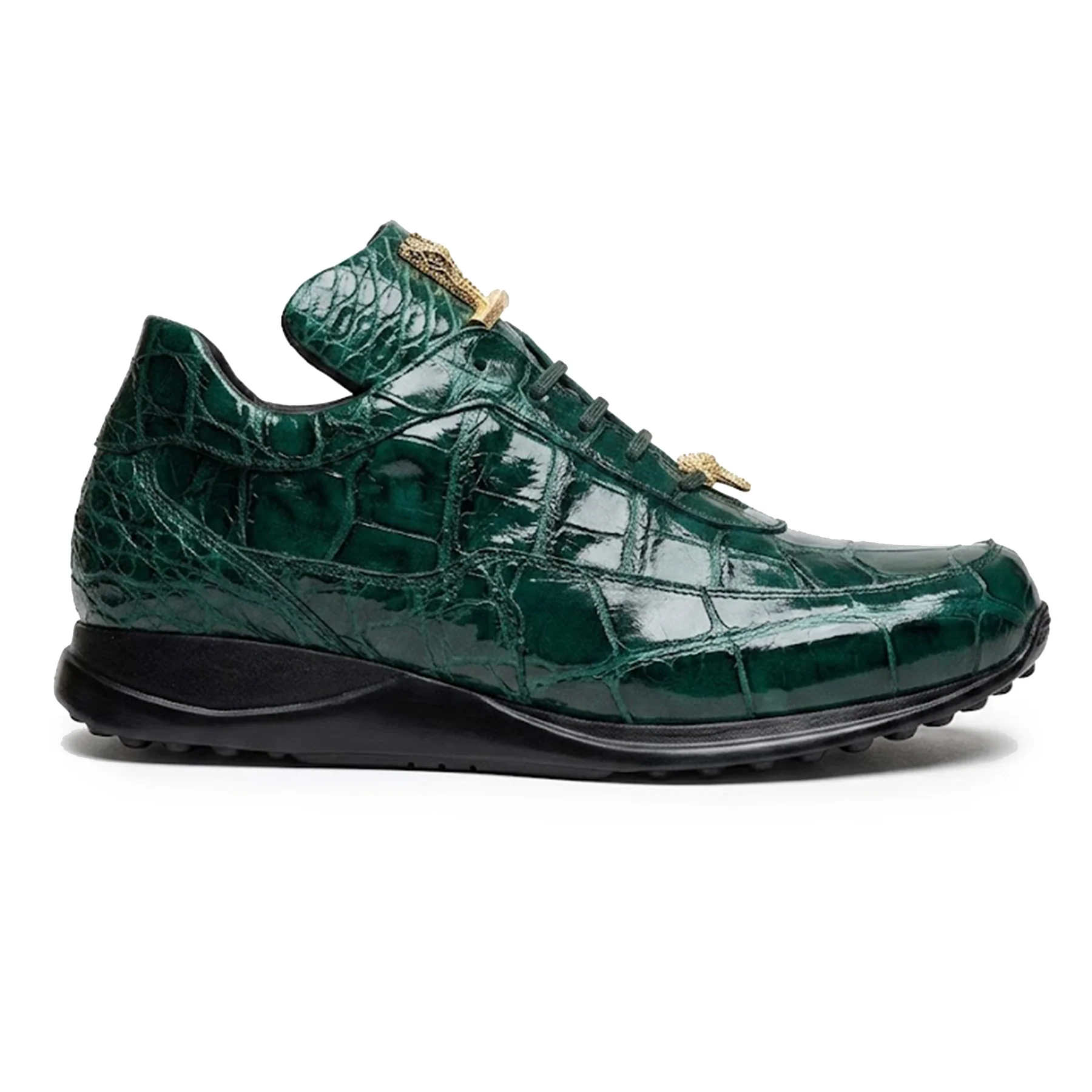 Mauri 8900/8 Hunter Green Alligator Sneakers - Image 2