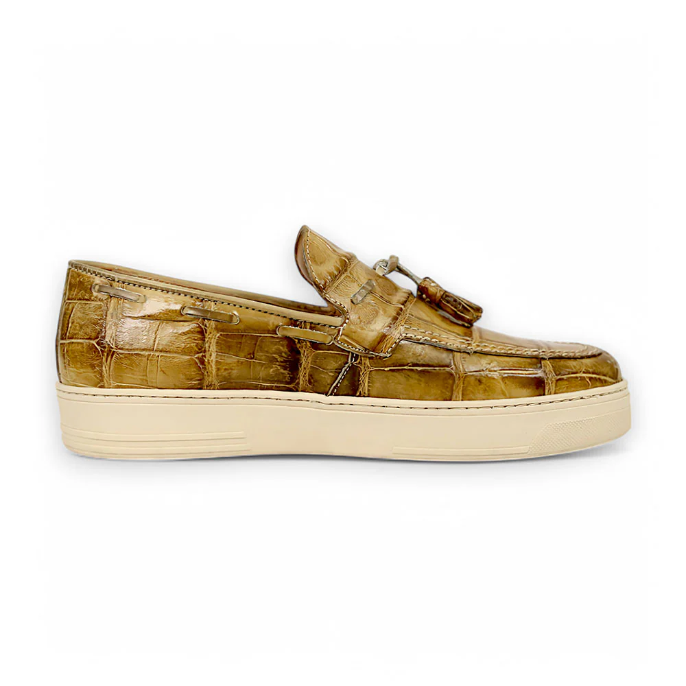 Mauri Chill 8800/1 Mustard Alligator/Calfskin Loafers - Image 2