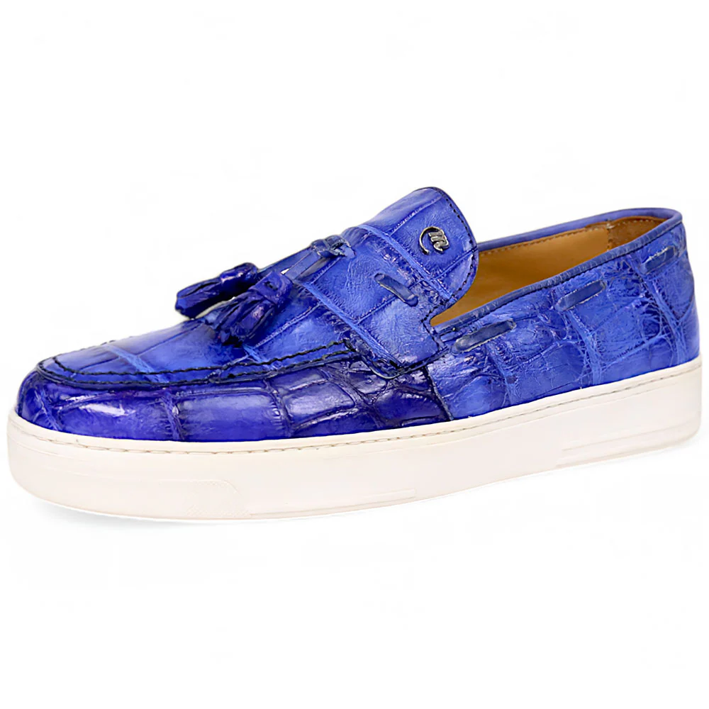 Mauri Chill 8800/1 Royal Blue Alligator/Calfskin Loafers