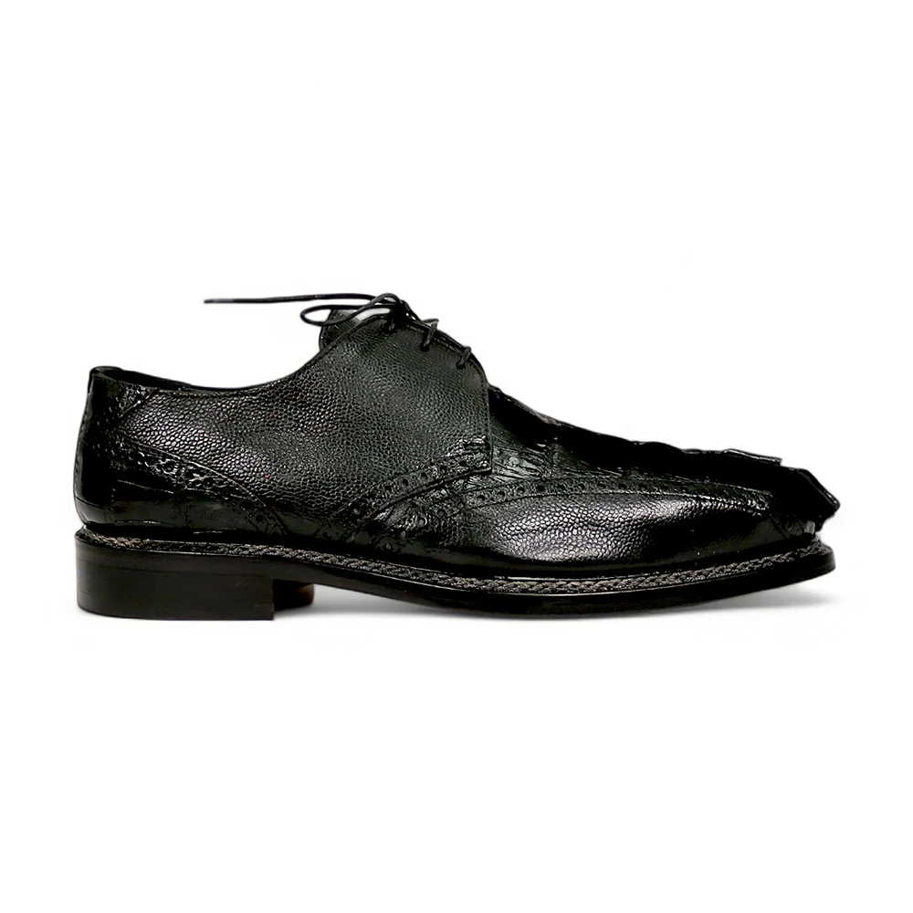 Mauri Don 2670/2 Black Hornback/Pebble Grain Dress Shoes - Image 3