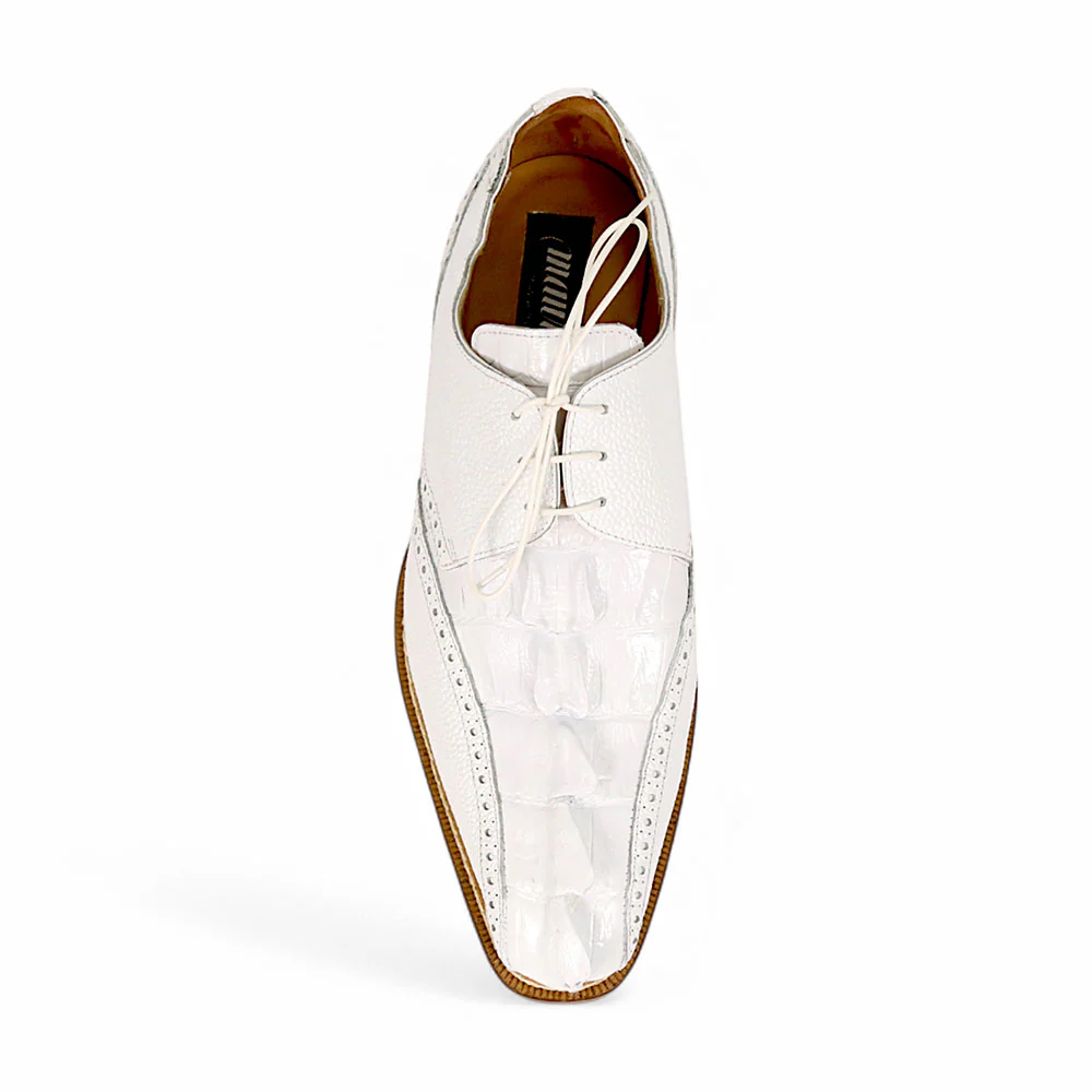 Mauri Don 2670/2 White Hornback/Pebble Grain Dress Shoes - Image 4