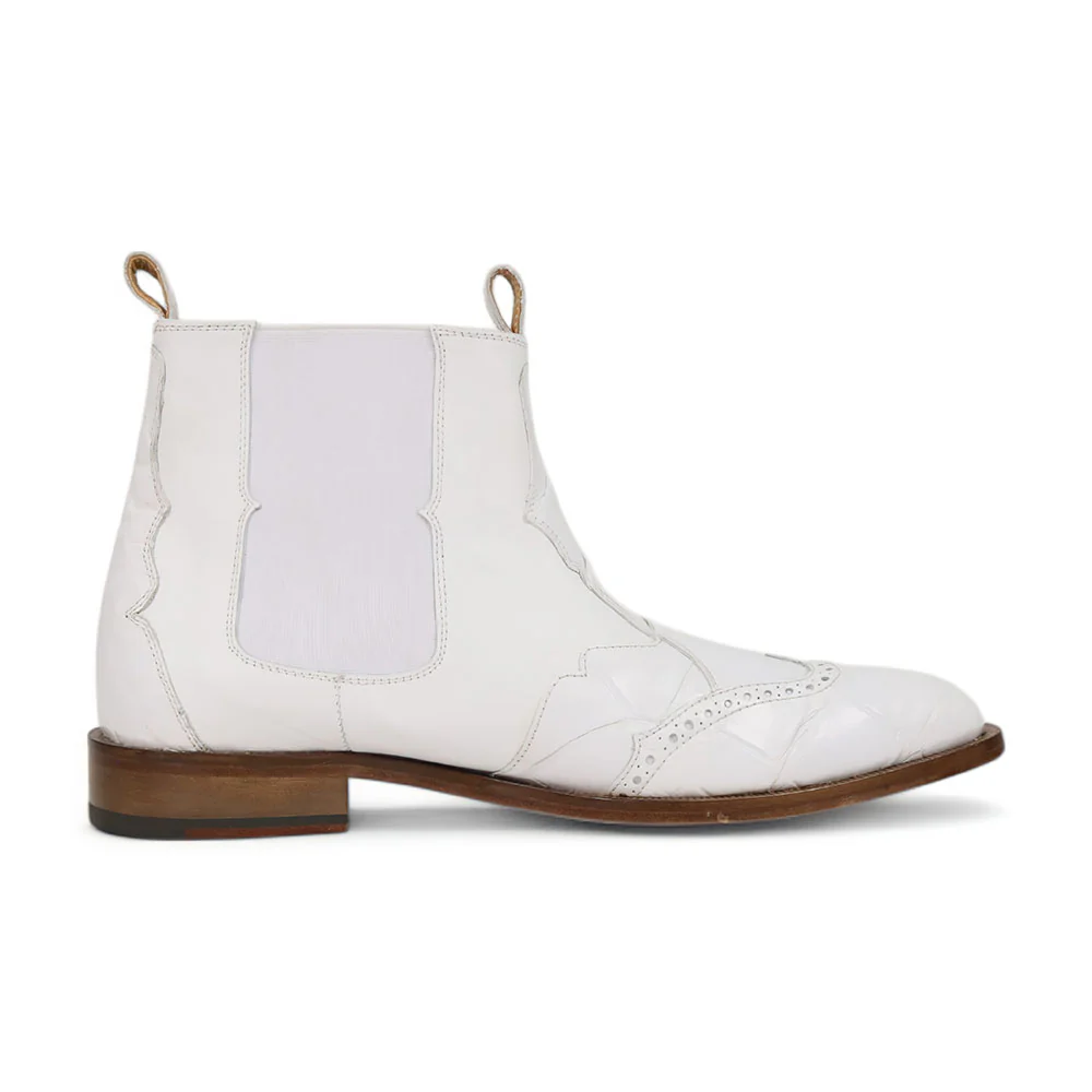 Mauri Ebony 1092/3 White Alligator/Calfskin Boots - Image 4