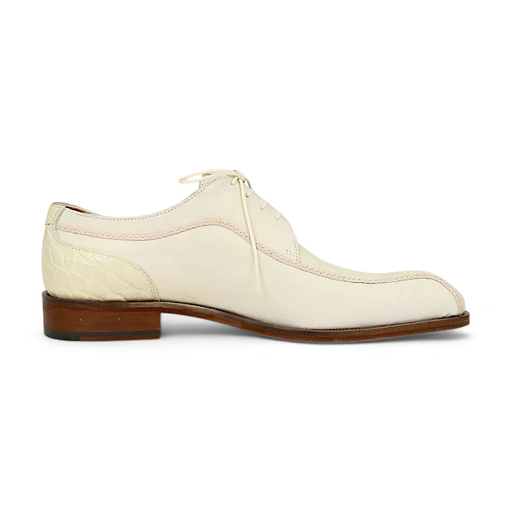 Mauri Gentleman 3251 Cream Goatskin/Alligator Shoes - Image 2