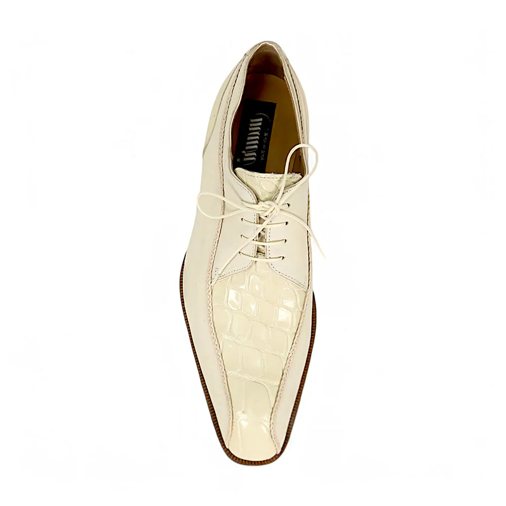 Mauri Gentleman 3251 Cream Goatskin/Alligator Shoes - Image 4