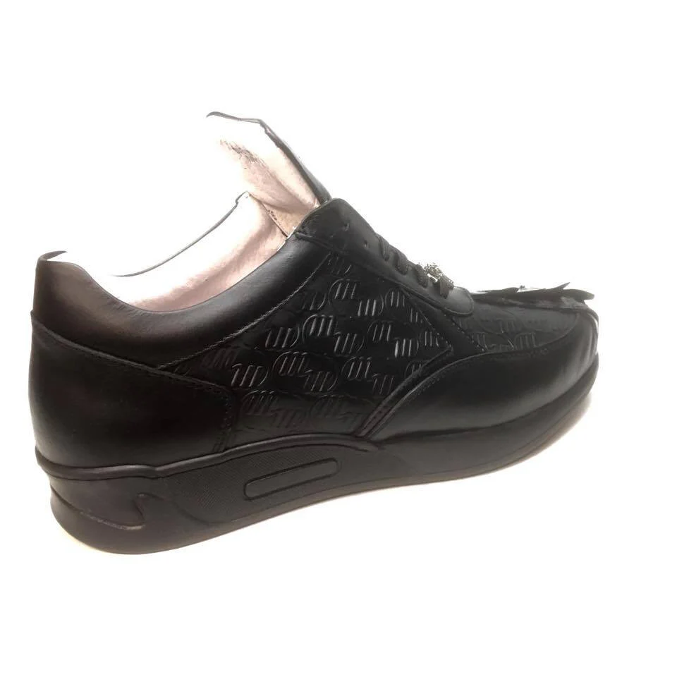 Mauri M770/1 Black Crocodile Tail Sneakers - Image 4