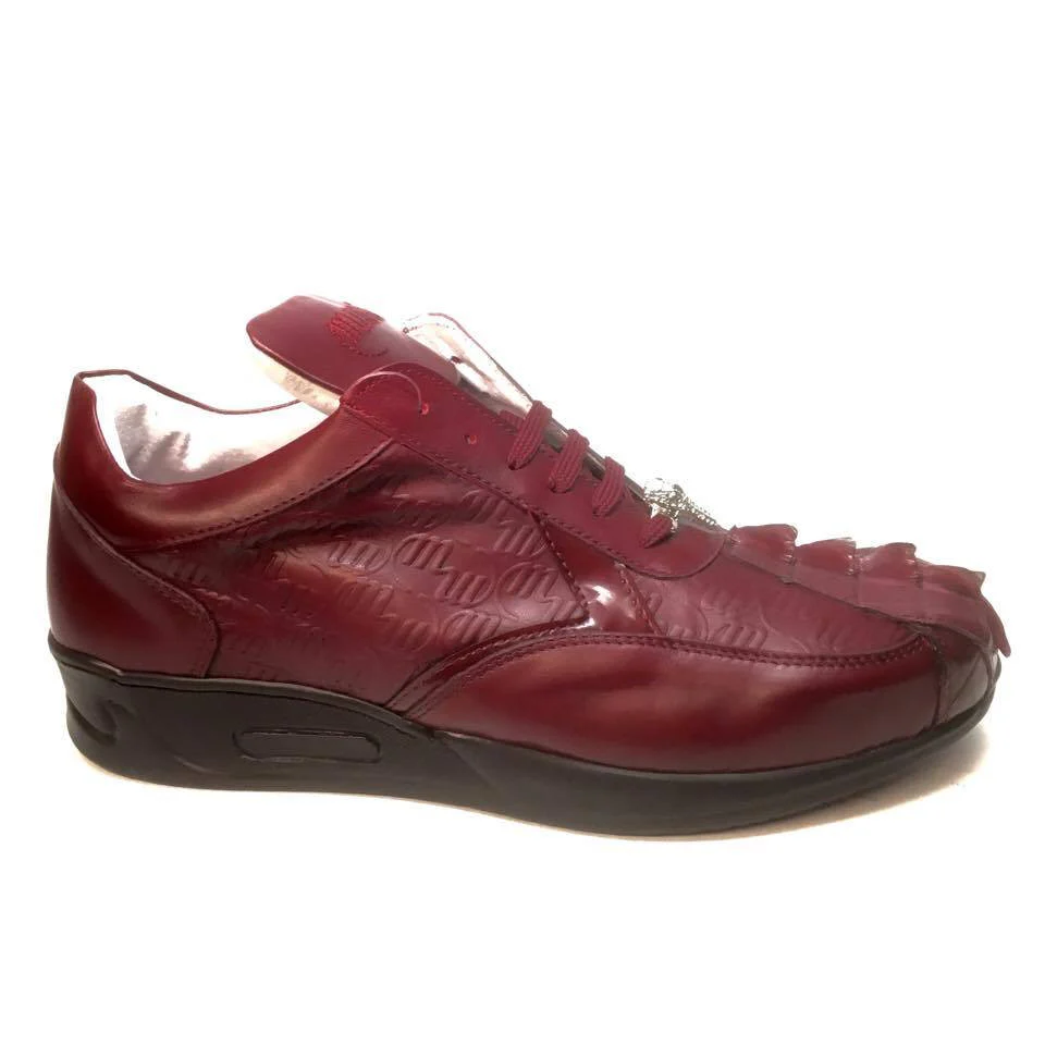Mauri M770/1 Wine Crocodile Tail Sneakers - Image 2