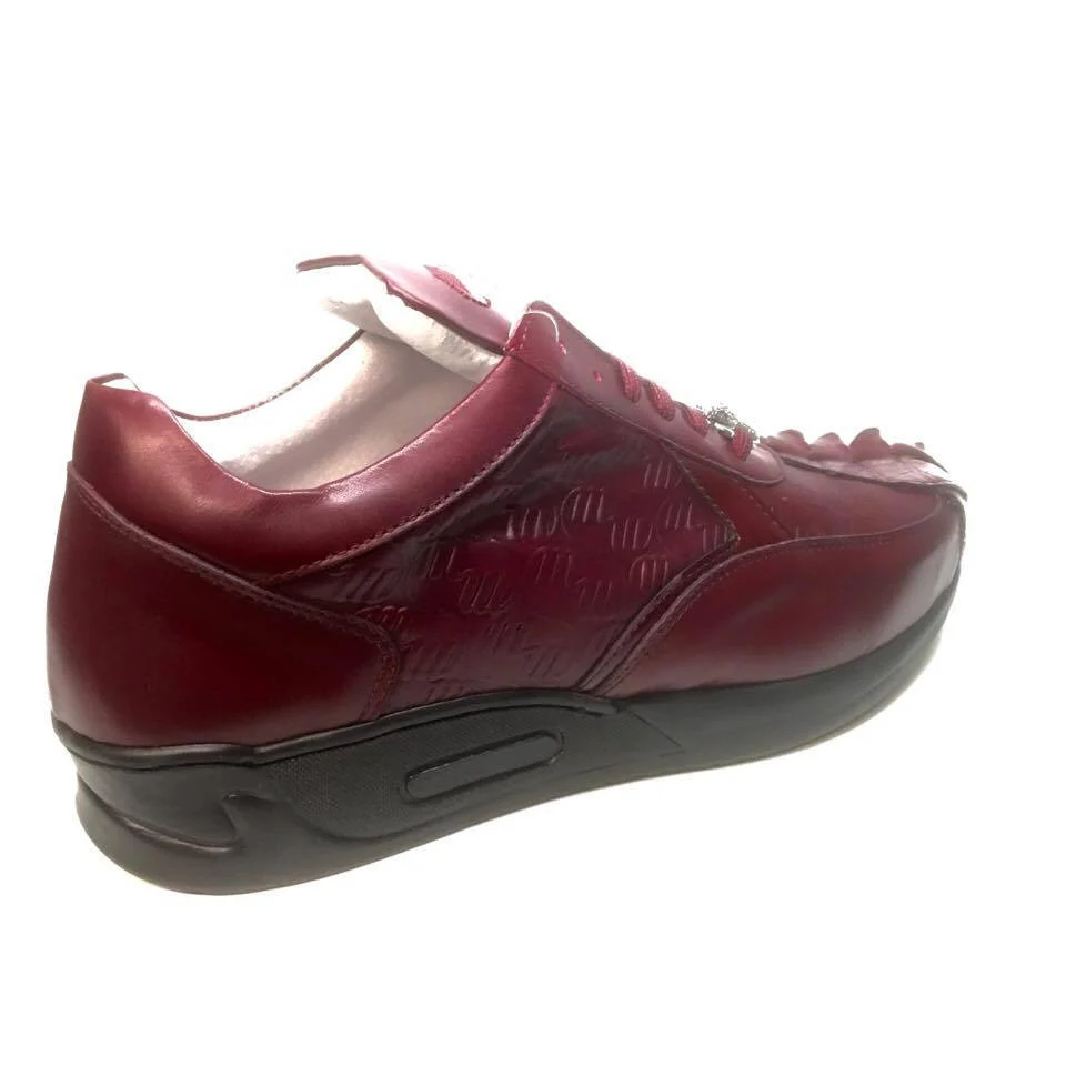 Mauri M770/1 Wine Crocodile Tail Sneakers - Image 5