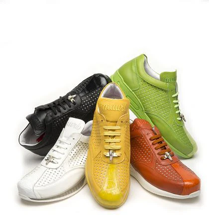 Mauri - "M770 Perforated" Crocodile Sneakers