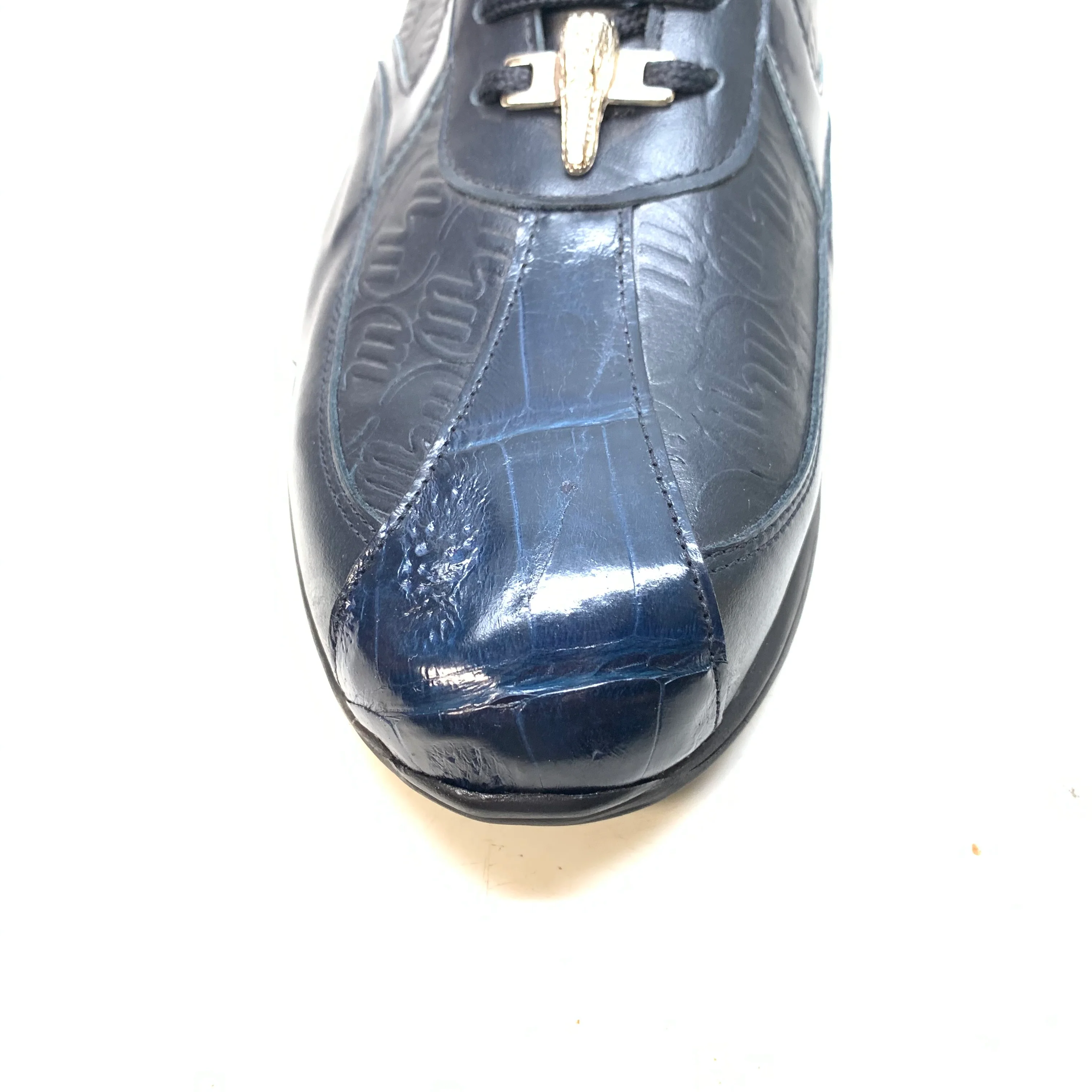 Mauri M770 Navy Crocodile Sneakers - Image 2
