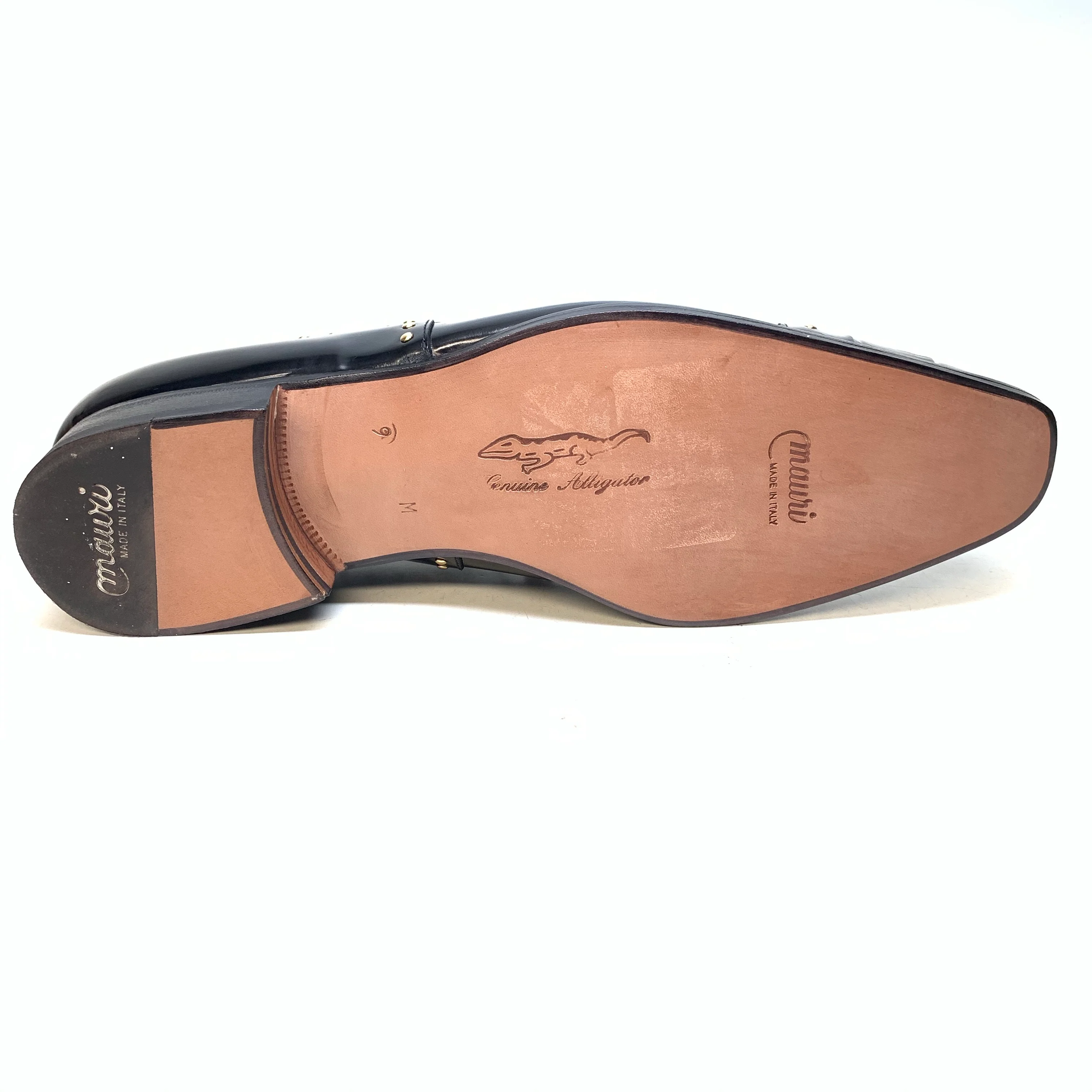 Mauri Men's 4901 "Vegas" Black Alligator Calf Skin Dress Shoes - Image 17
