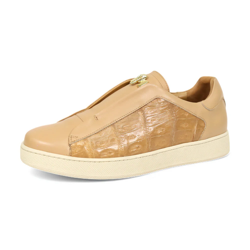 Mauri Regata 8478/14 Dune Crocodile / Nappa Leather Slip-On Sneakers