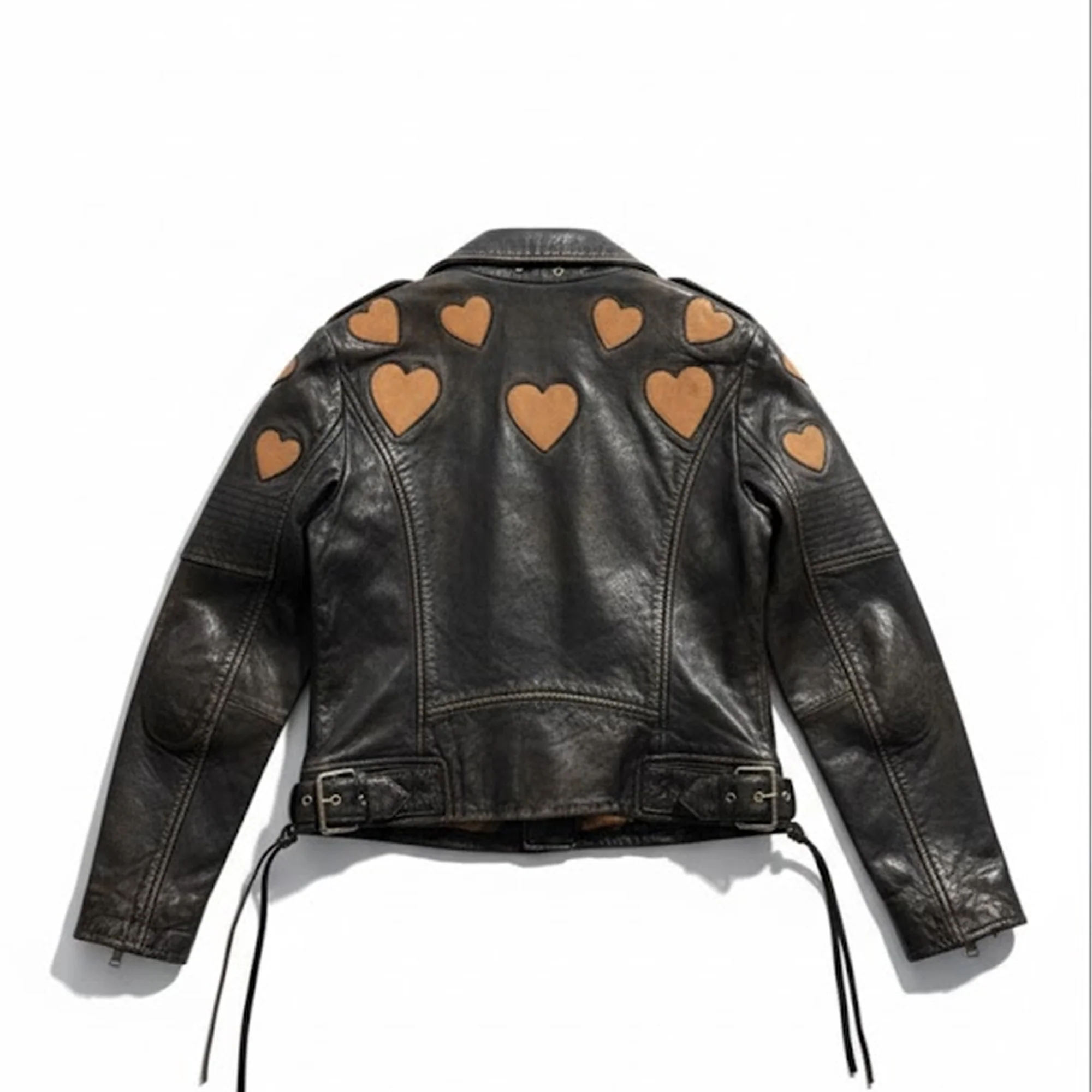 Mauritius Women's Reo RF Heart Detail Leather Jacket