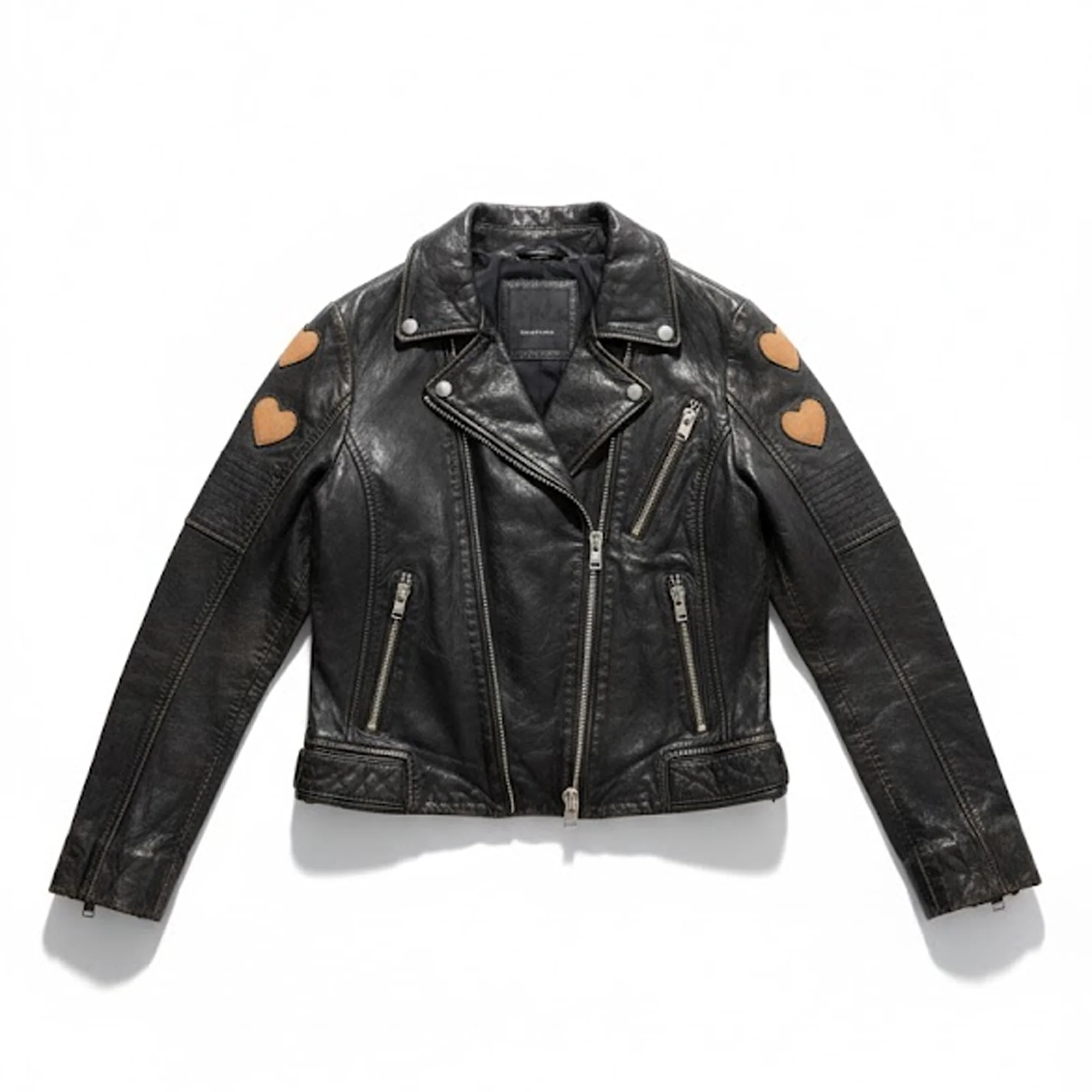 Mauritius Women's Reo RF Heart Detail Leather Jacket - Image 2