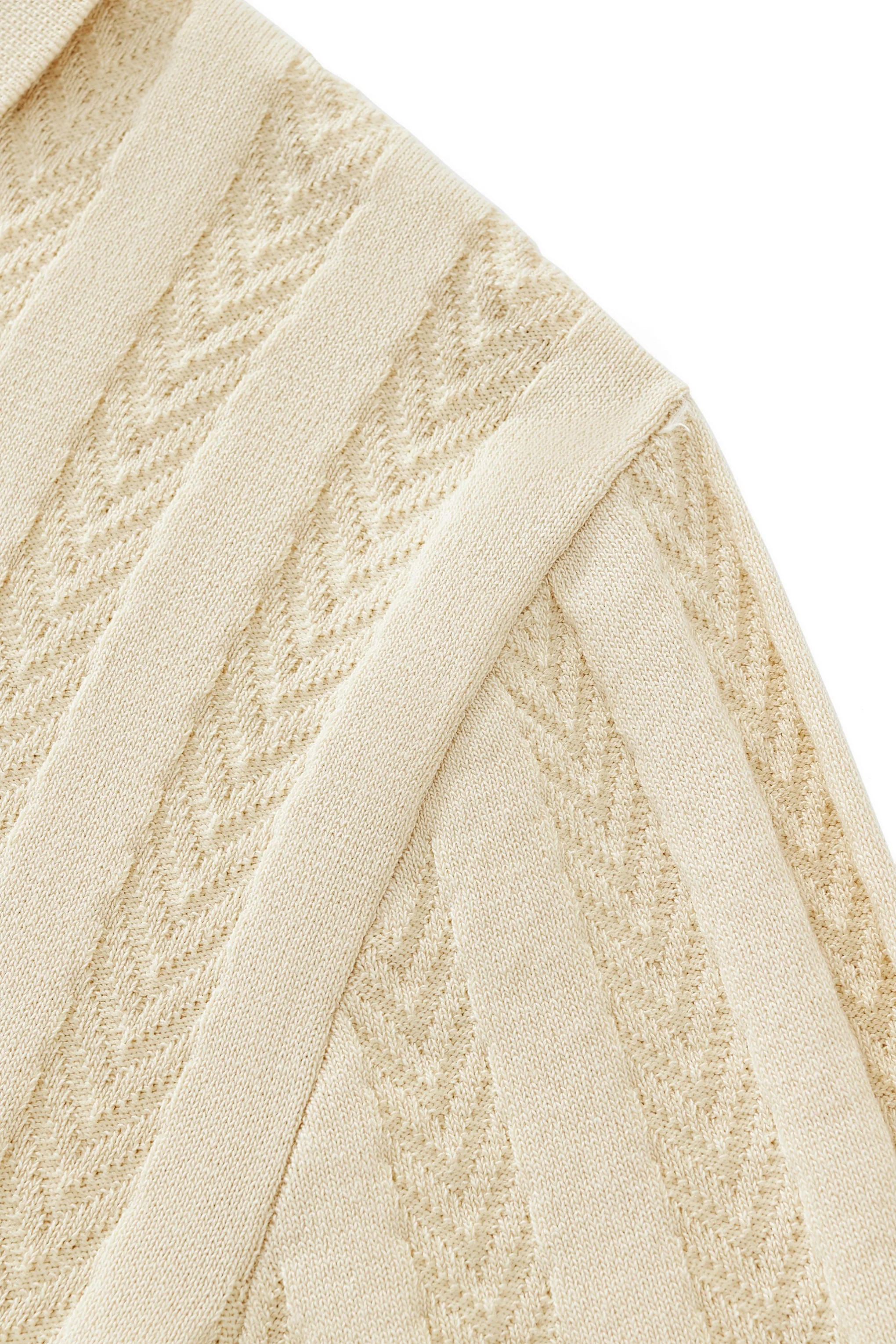 MetroLine Button Knit Polo KHAKI - Image 4