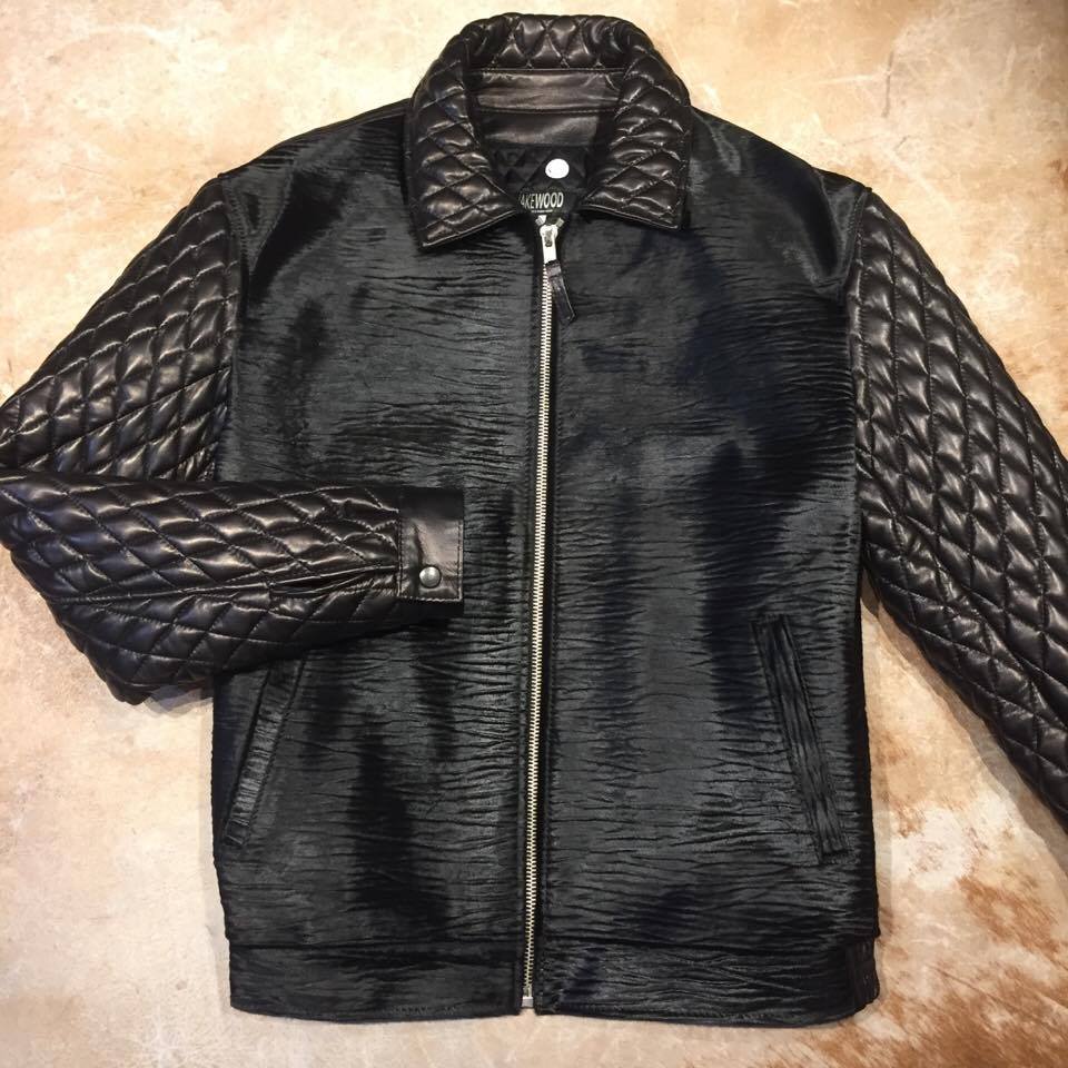 Kashani Midnight Black Quilted Full Pony Bomber Jacket - Image 3