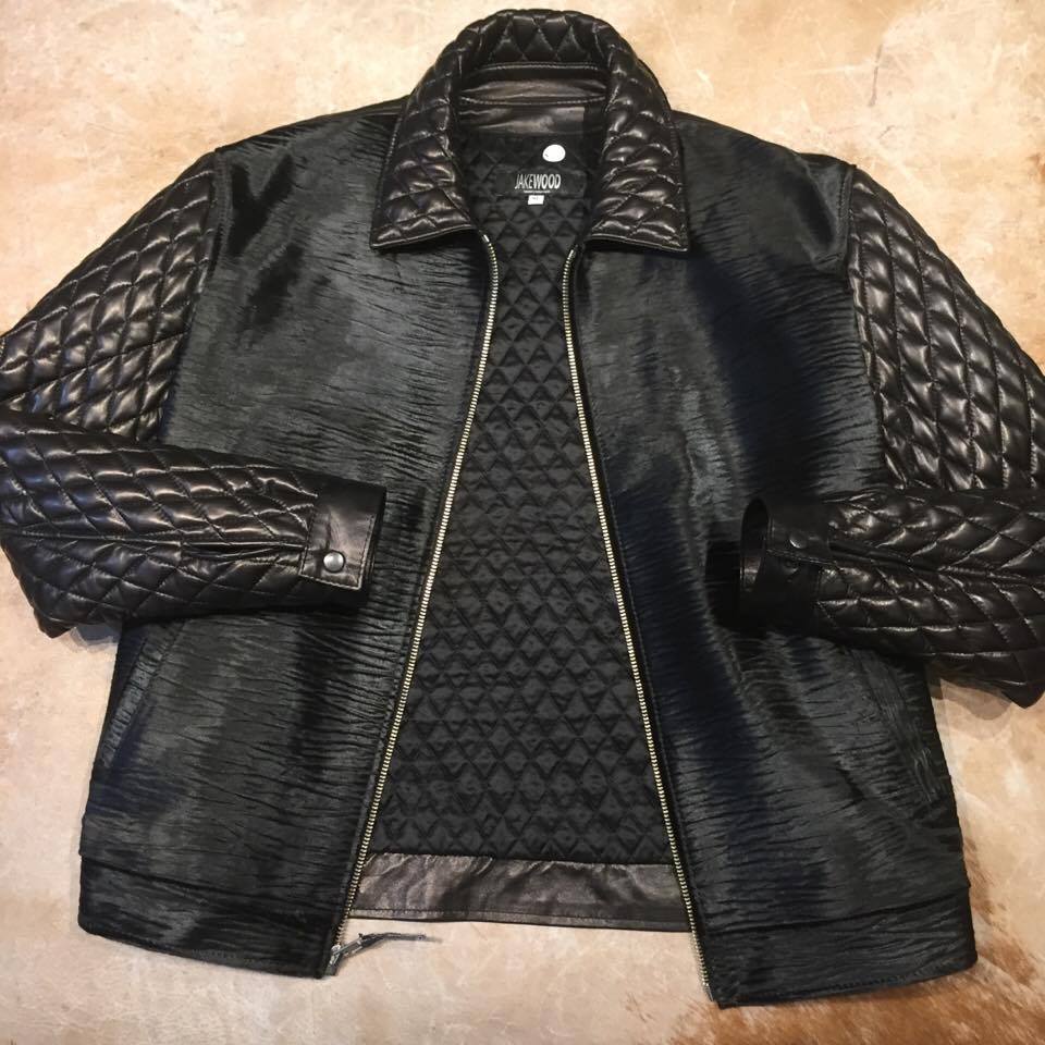 Kashani Midnight Black Quilted Full Pony Bomber Jacket - Image 5