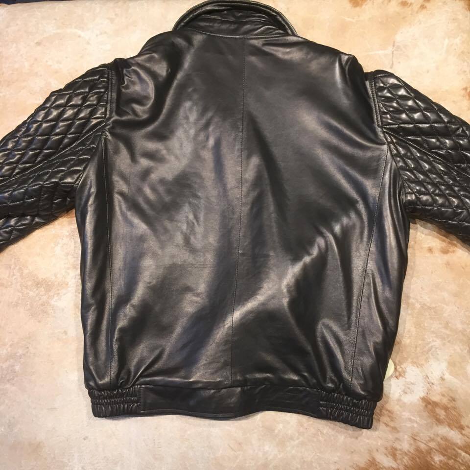 Kashani Midnight Black Quilted Full Pony Bomber Jacket - Image 6