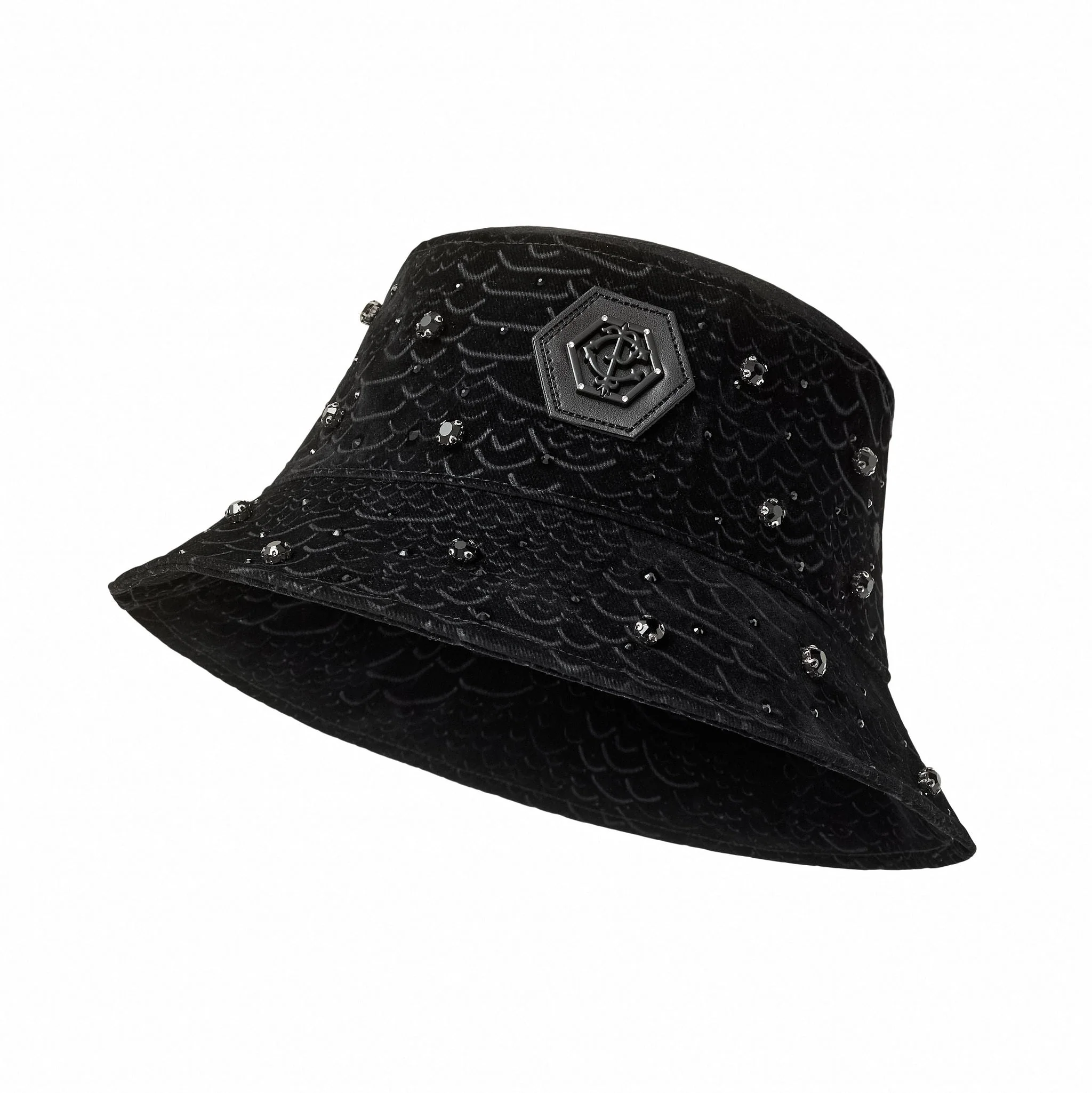 Midnight Serpent Rhinestone - Century Penthouse Hat BLACK - Image 4