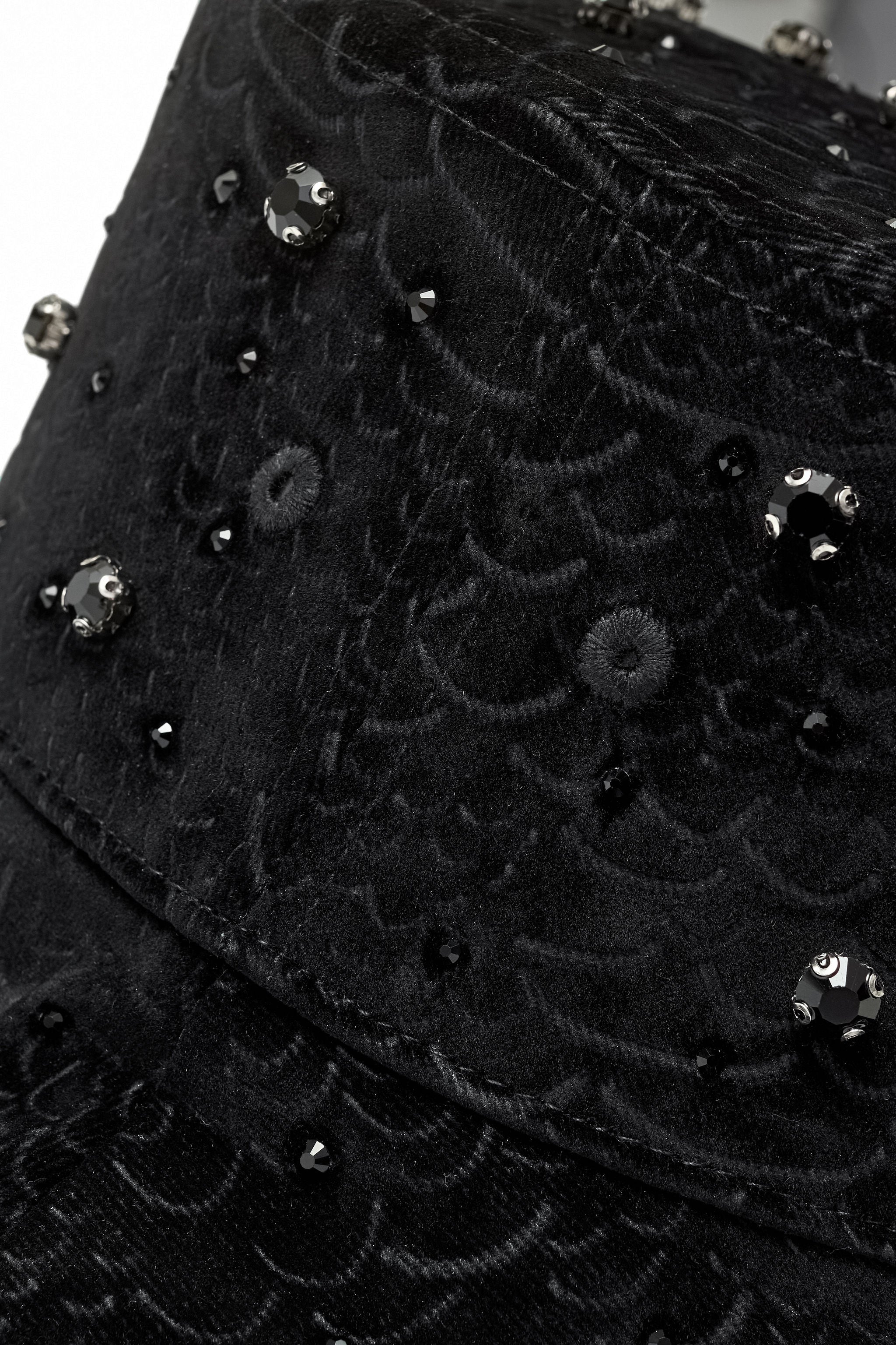 Midnight Serpent Rhinestone - Century Penthouse Hat BLACK - Image 6