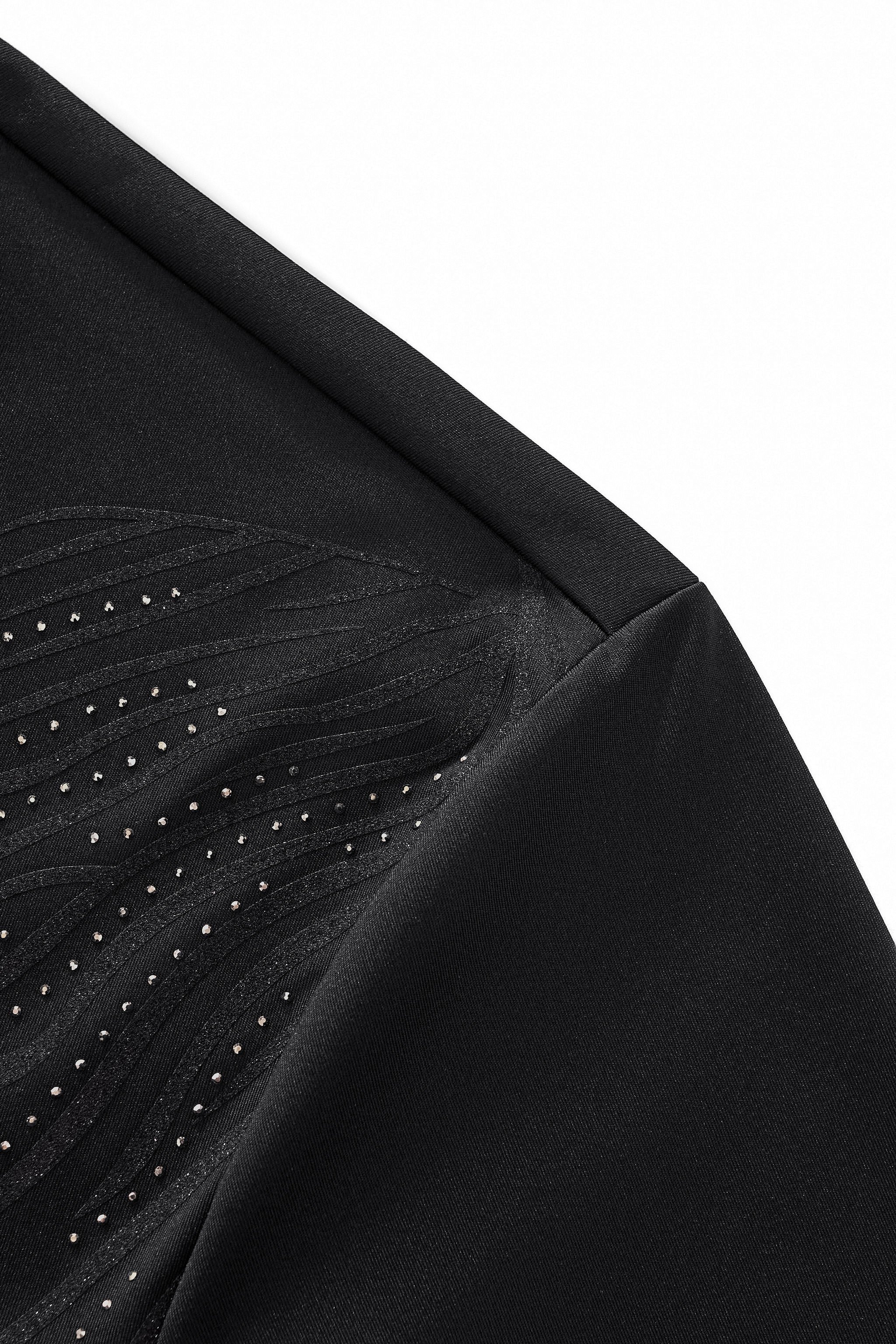 Midnight Wave Embellished LS Shirt BLACK - Image 5