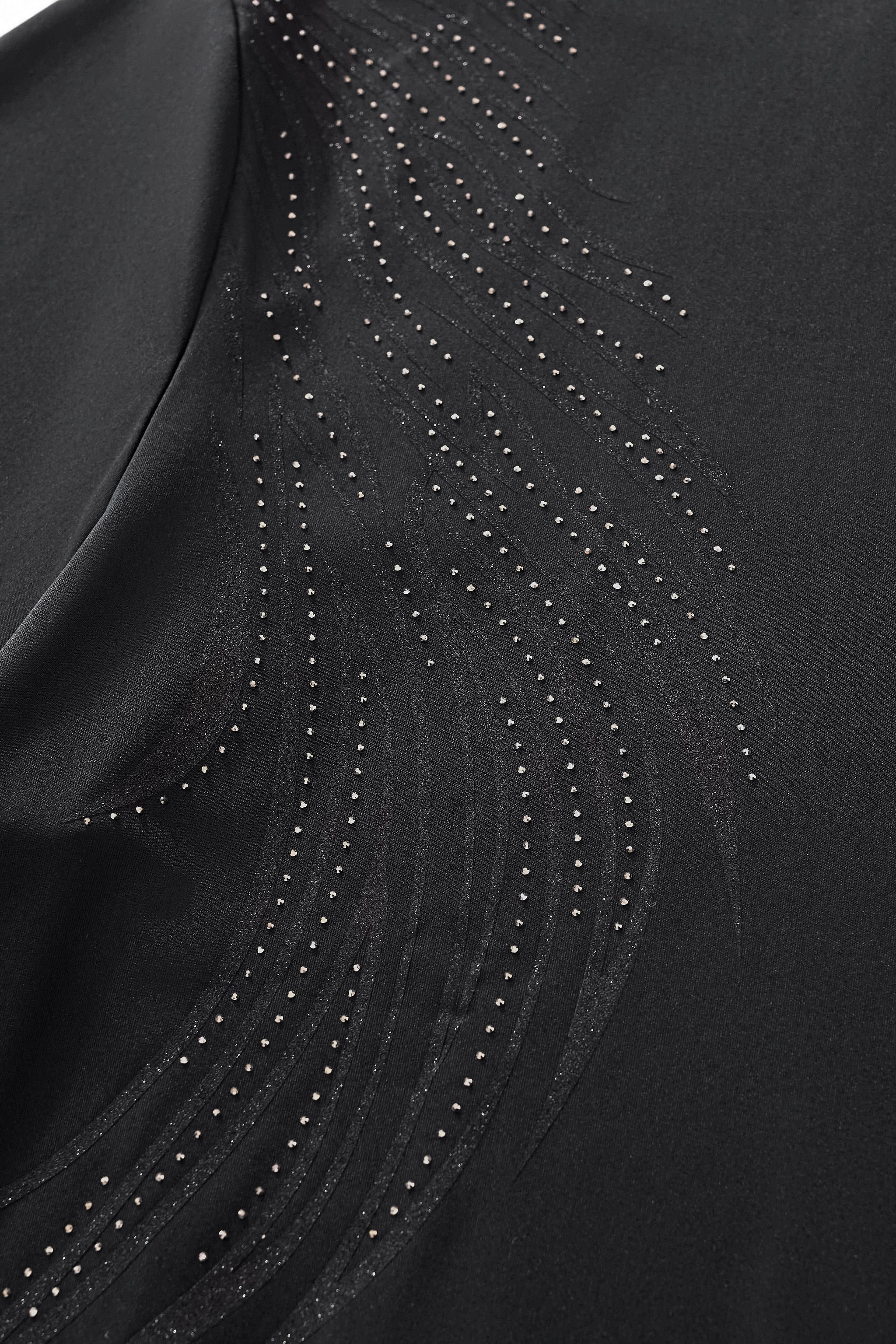 Midnight Wave Embellished LS Shirt BLACK - Image 6