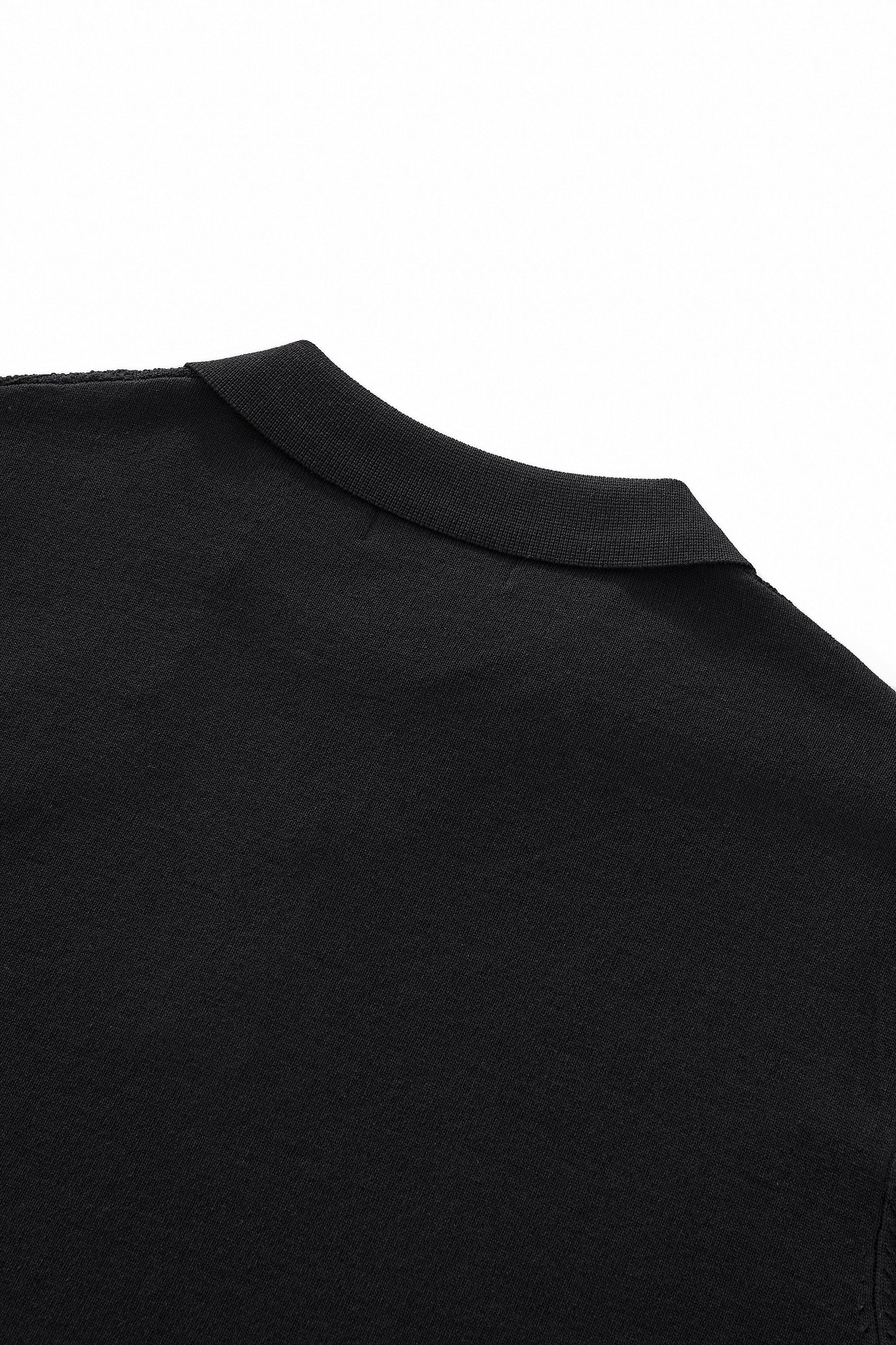 Milano Texture Knit Polo BLACK - Image 7