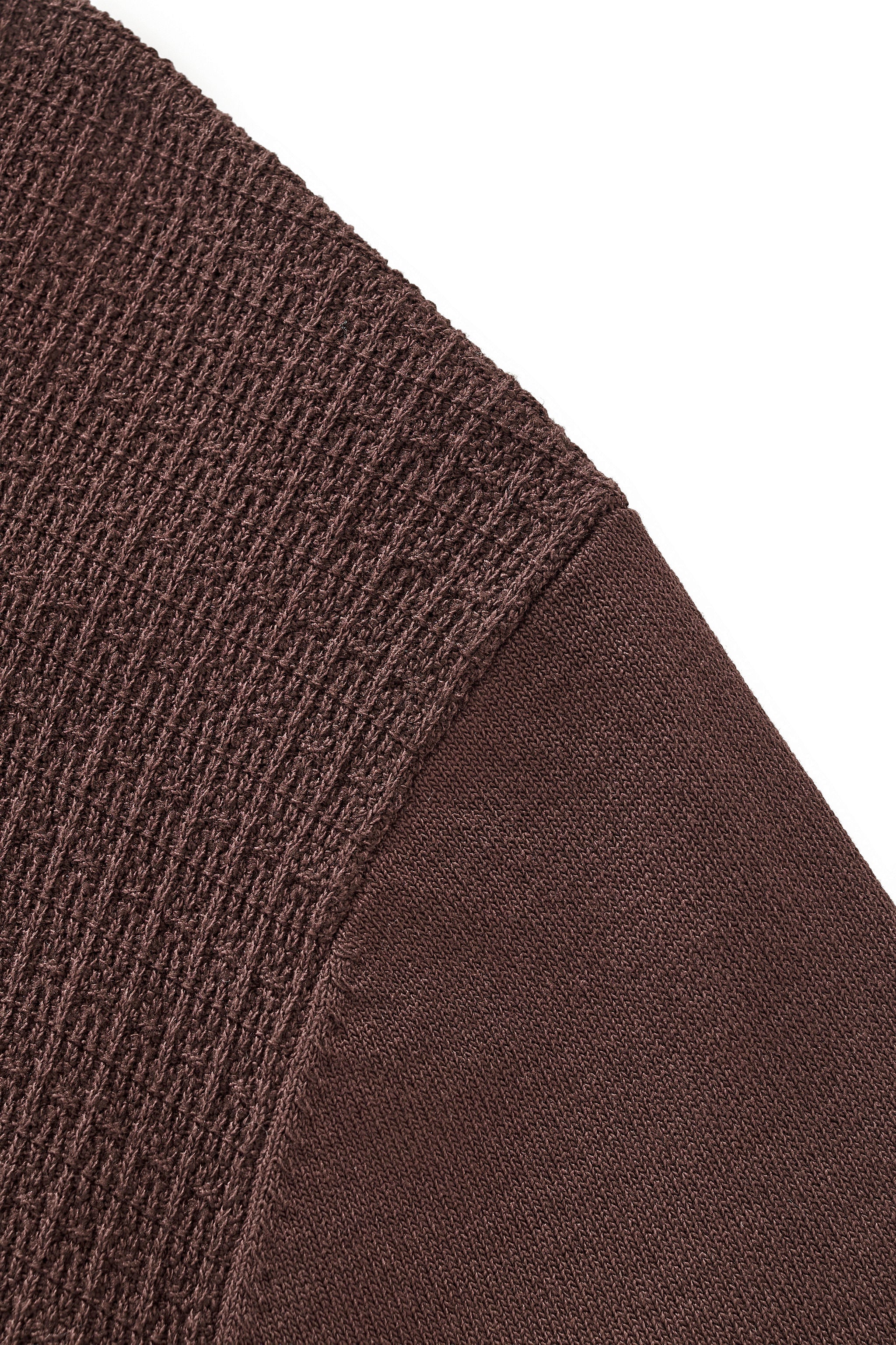 Milano Texture Knit Polo BROWN - Image 4