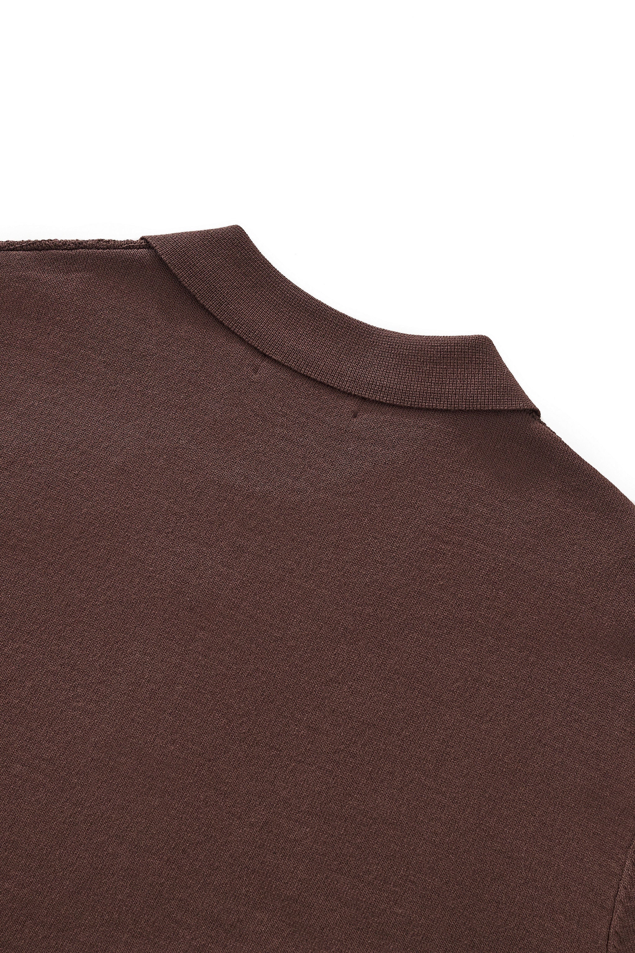 Milano Texture Knit Polo BROWN - Image 6
