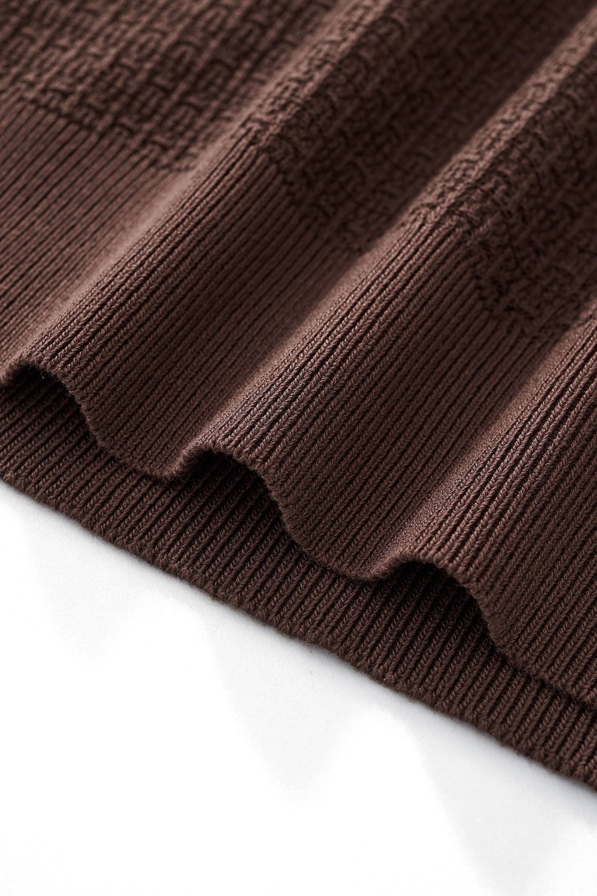 Milano Texture Knit Polo BROWN - Image 9