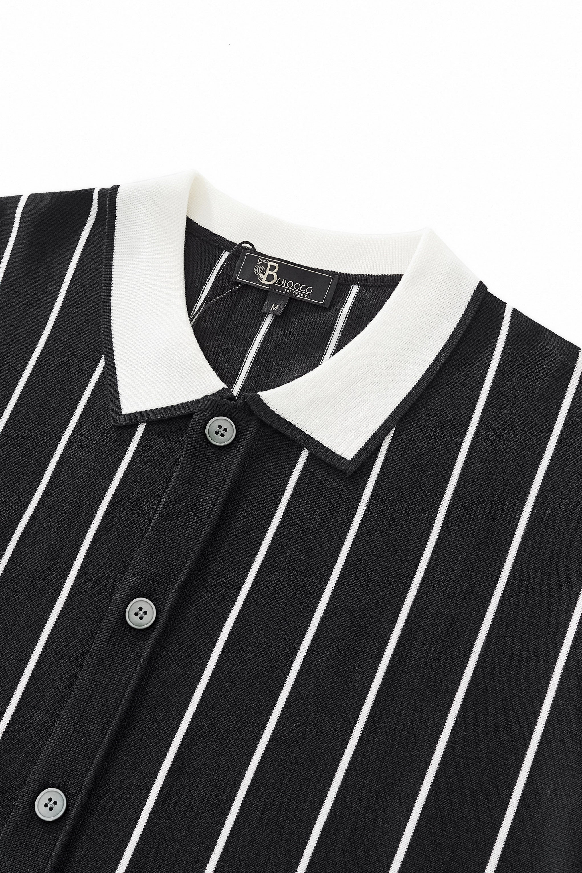 ModStripe Knit Shirt BLACK - Image 3