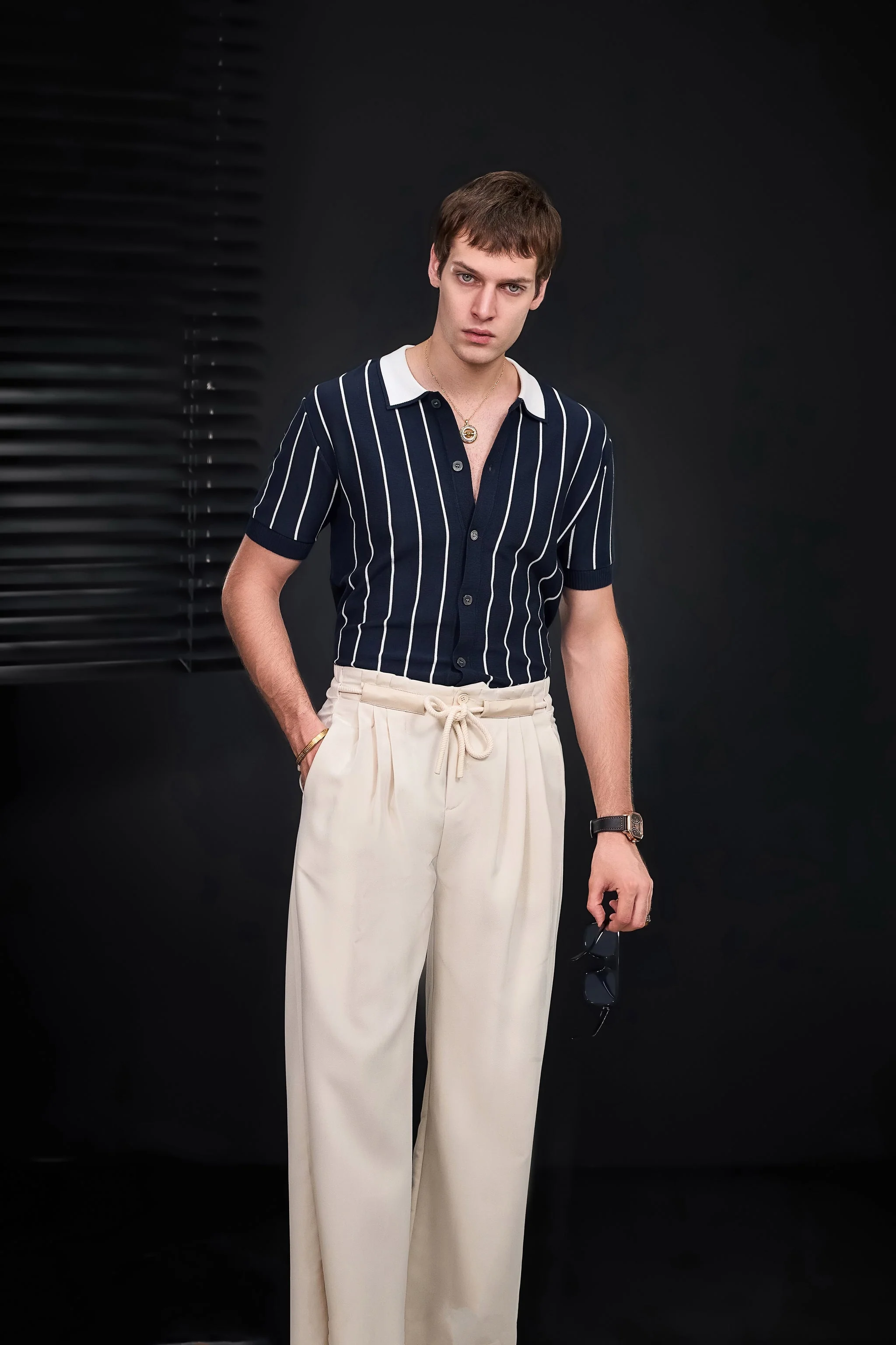 ModStripe Knit Shirt NAVY/WHITE - Image 10