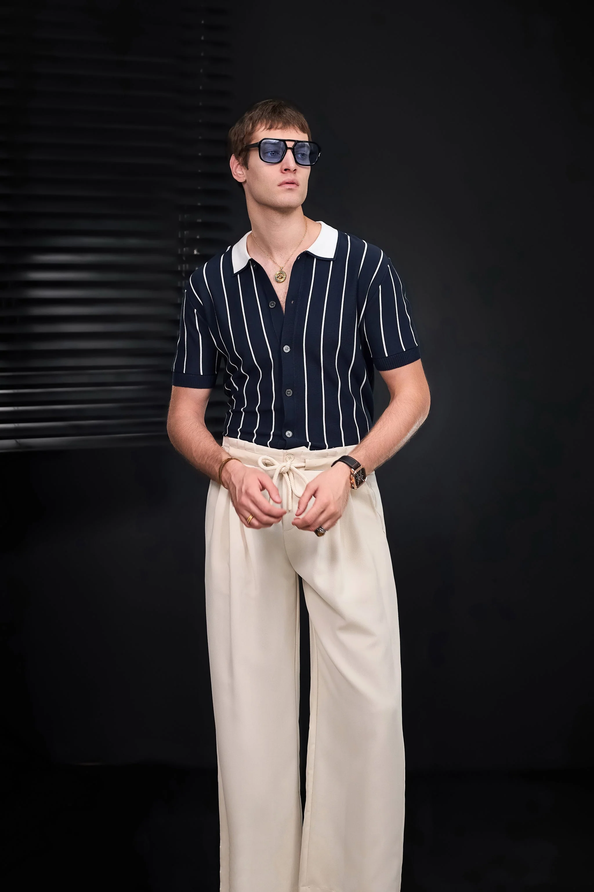 ModStripe Knit Shirt NAVY/WHITE - Image 15